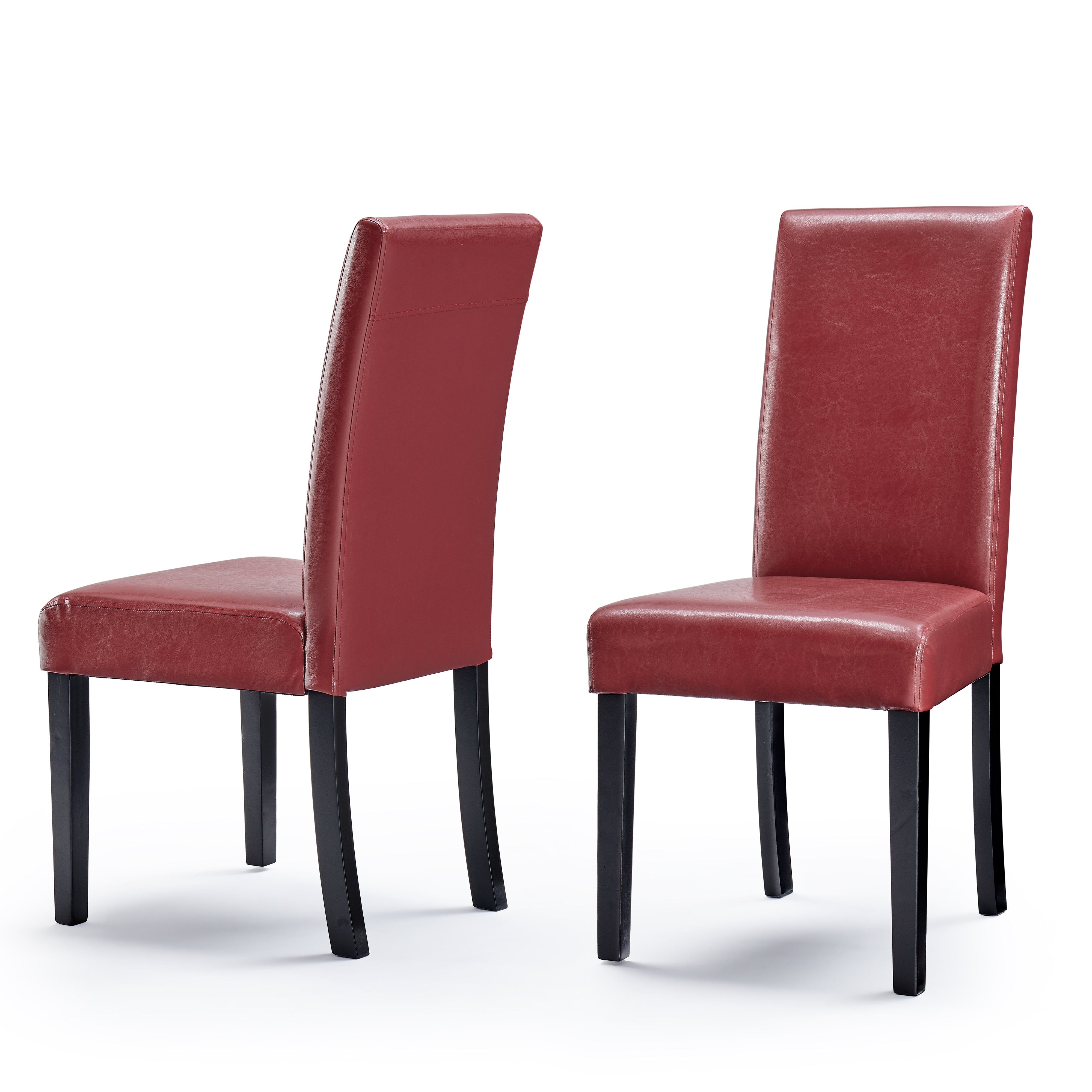 Villa Faux Leather Dining Chairs (Set of 2)