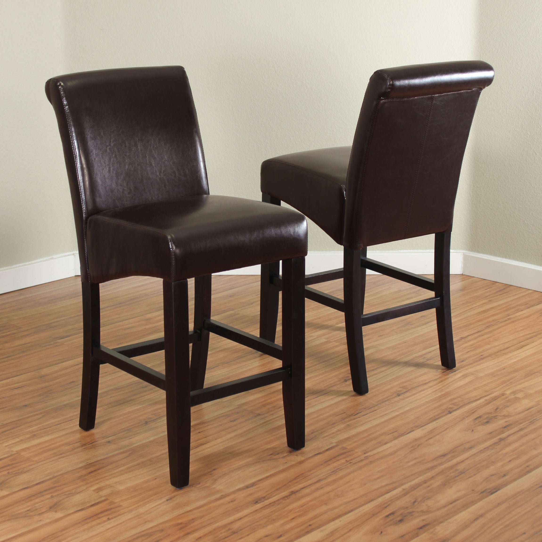 Milan Faux Leather Counter Stools (Set of 2)