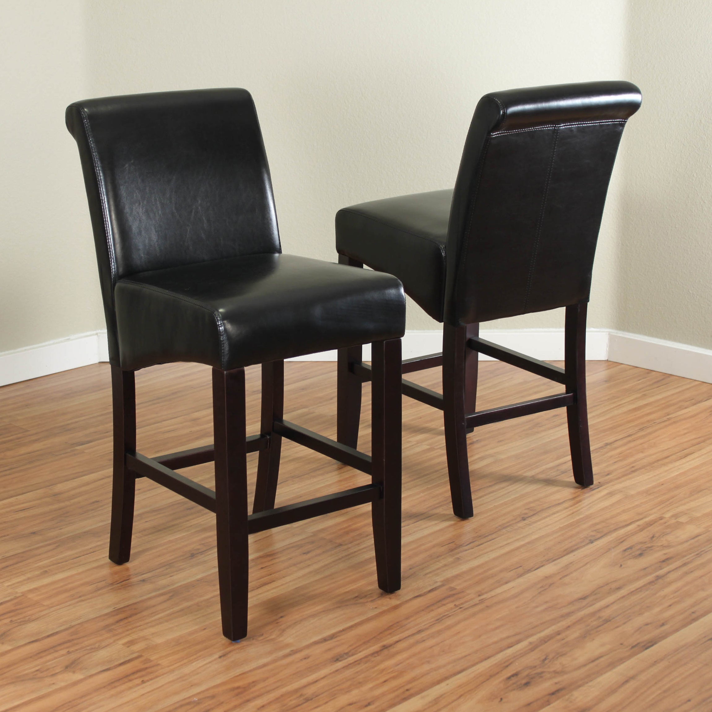 Milan Faux Leather Counter Stools (Set of 2)