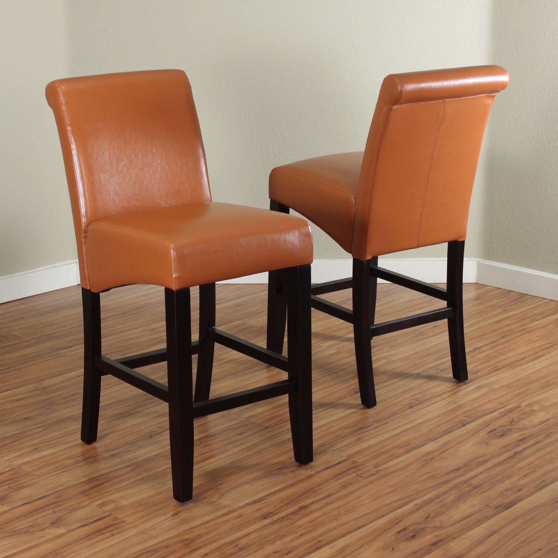 Milan Faux Leather Counter Stools (Set of 2)