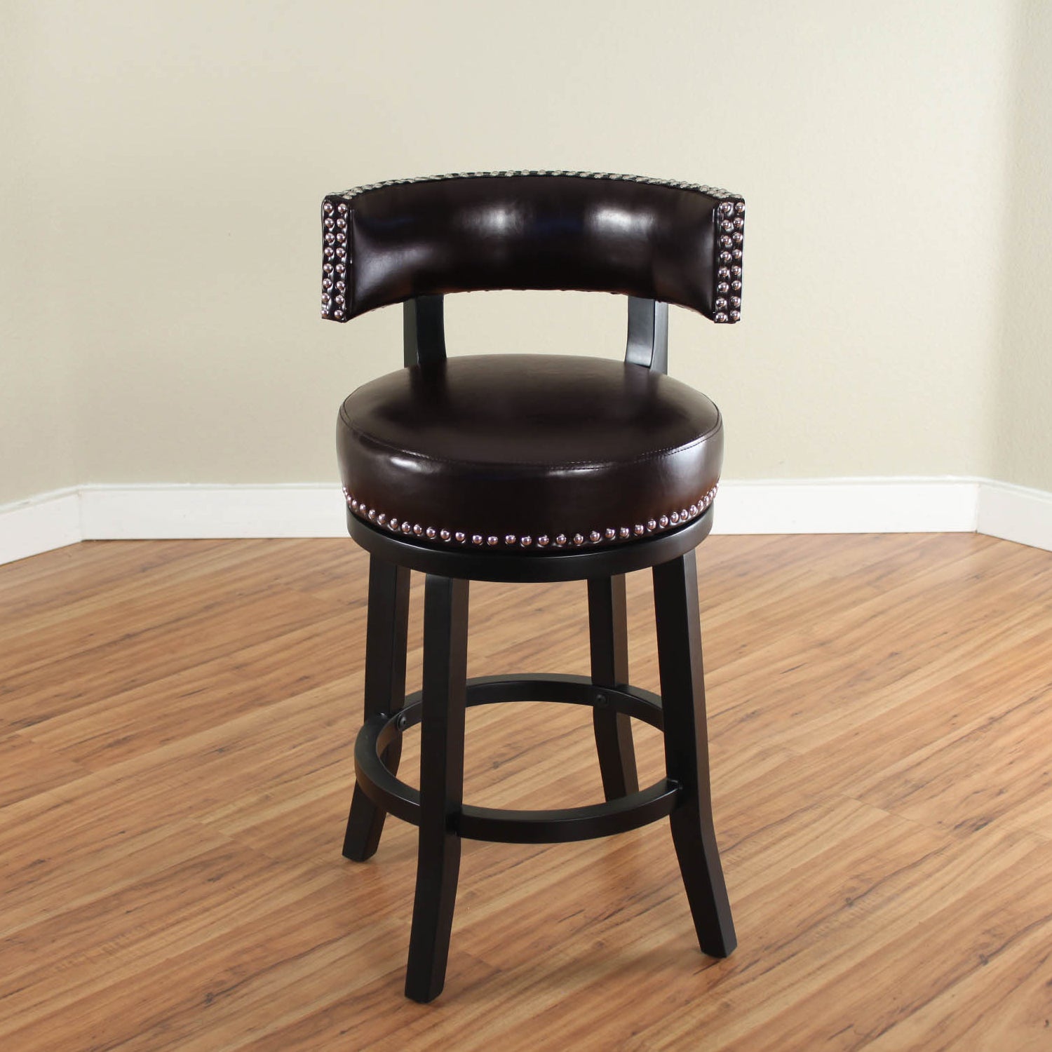 Mossoro Swivel Leather Counter Stool