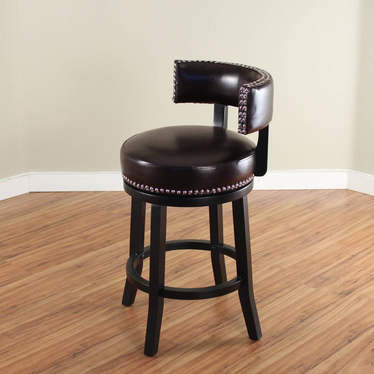 Mossoro Swivel Leather Counter Stool