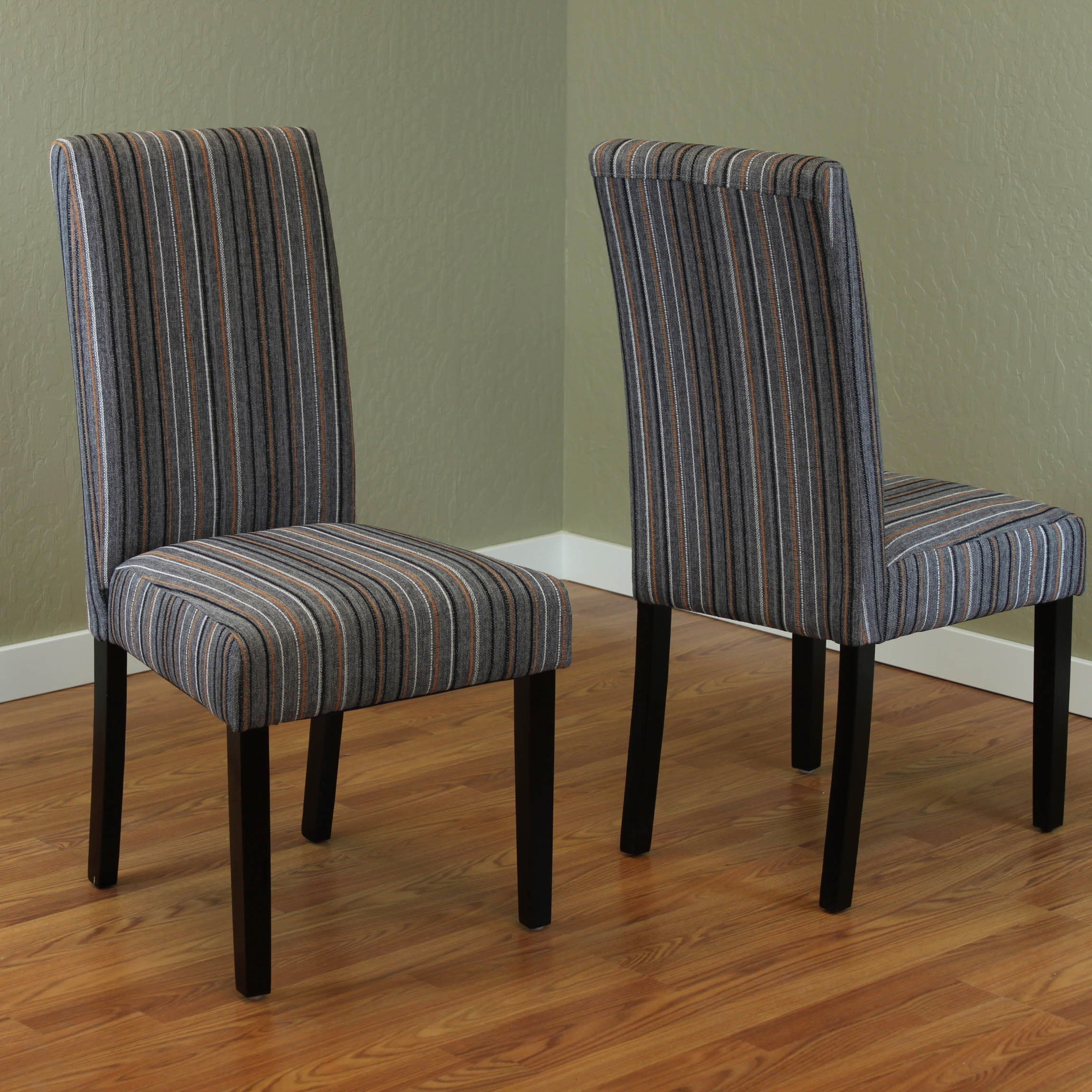 Seville Stripe Fabric Dining Chairs (Set of 2)