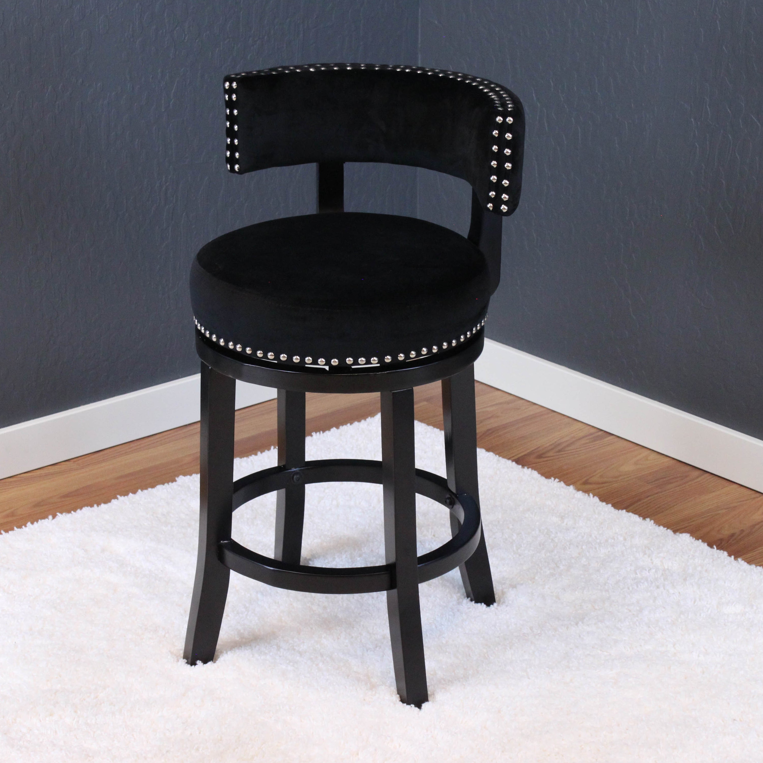 Mossoro Velvet Swivel Counter Chair