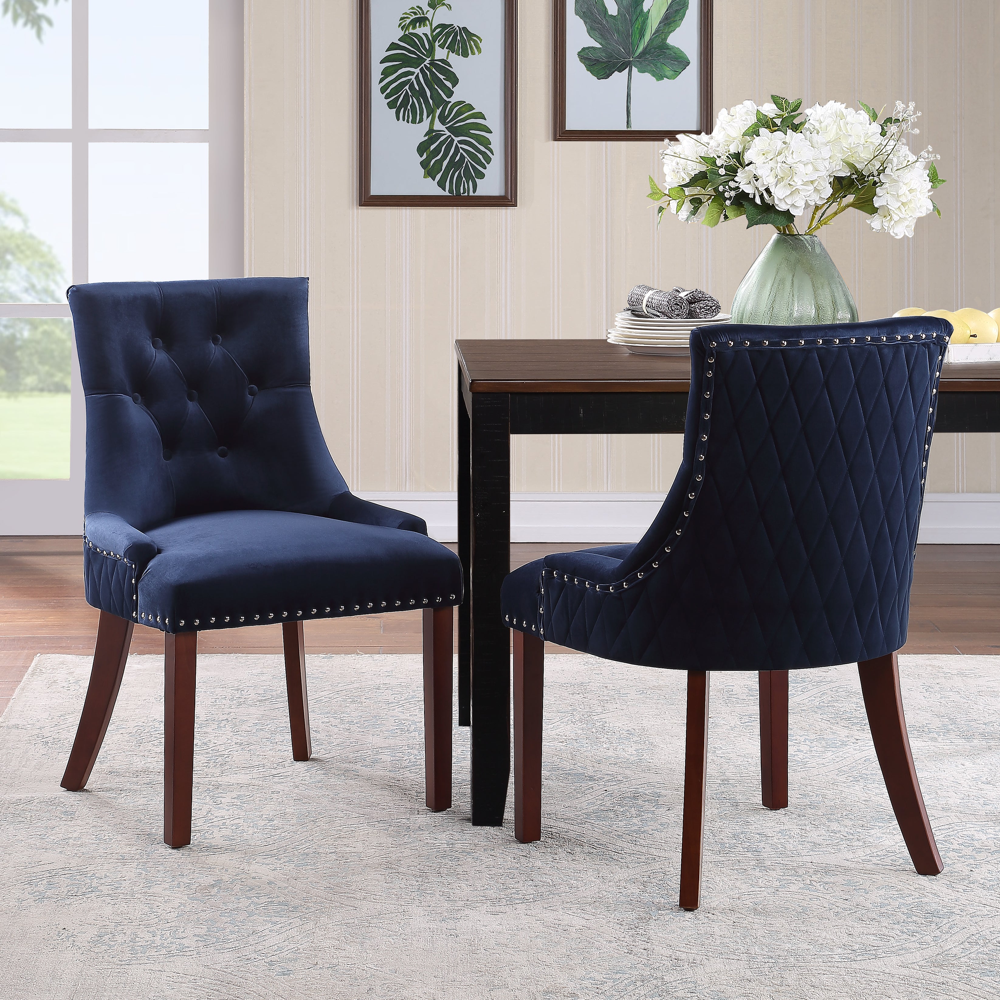 Lemele Velvet Dining Chairs (Set of 2)