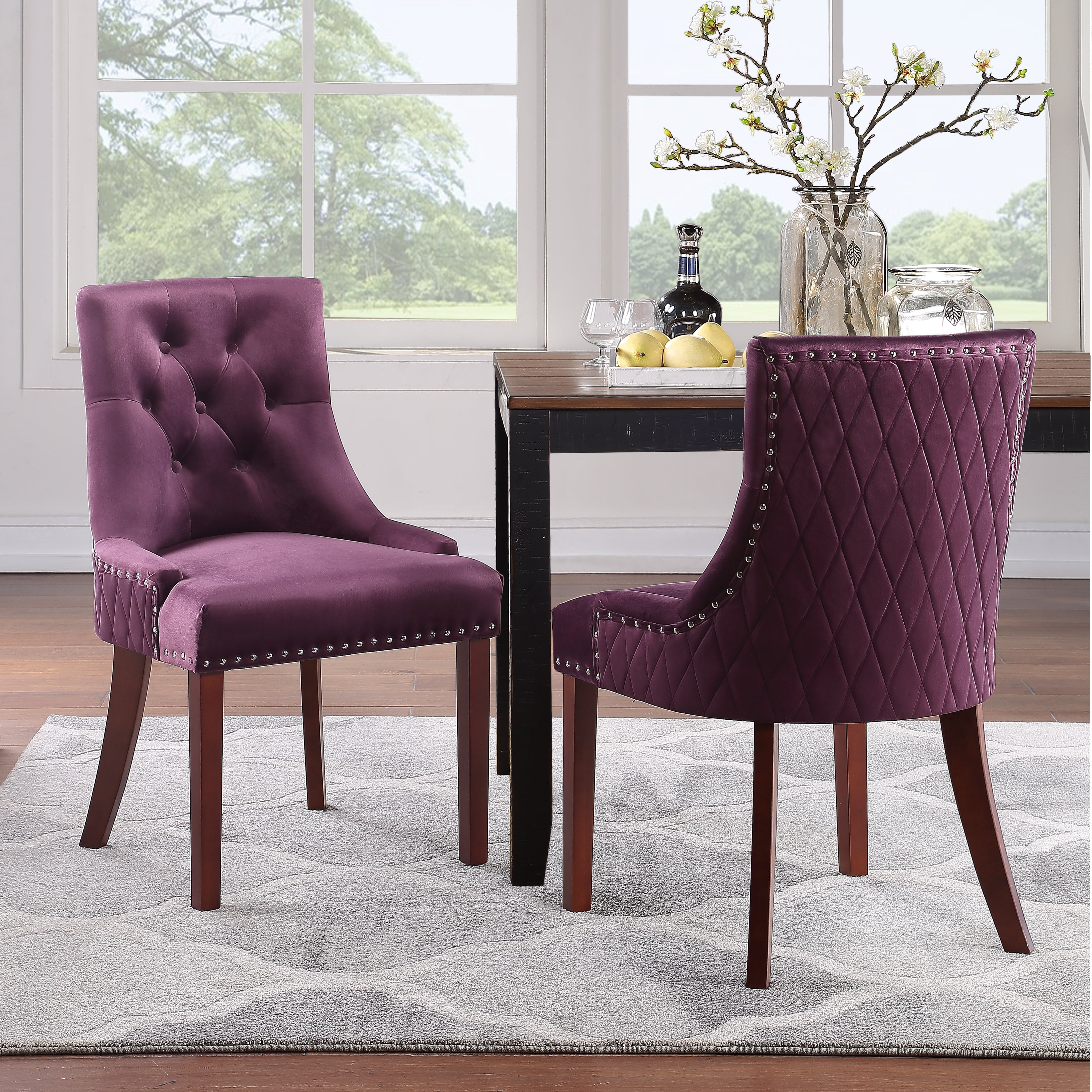 Lemele Velvet Dining Chairs (Set of 2)