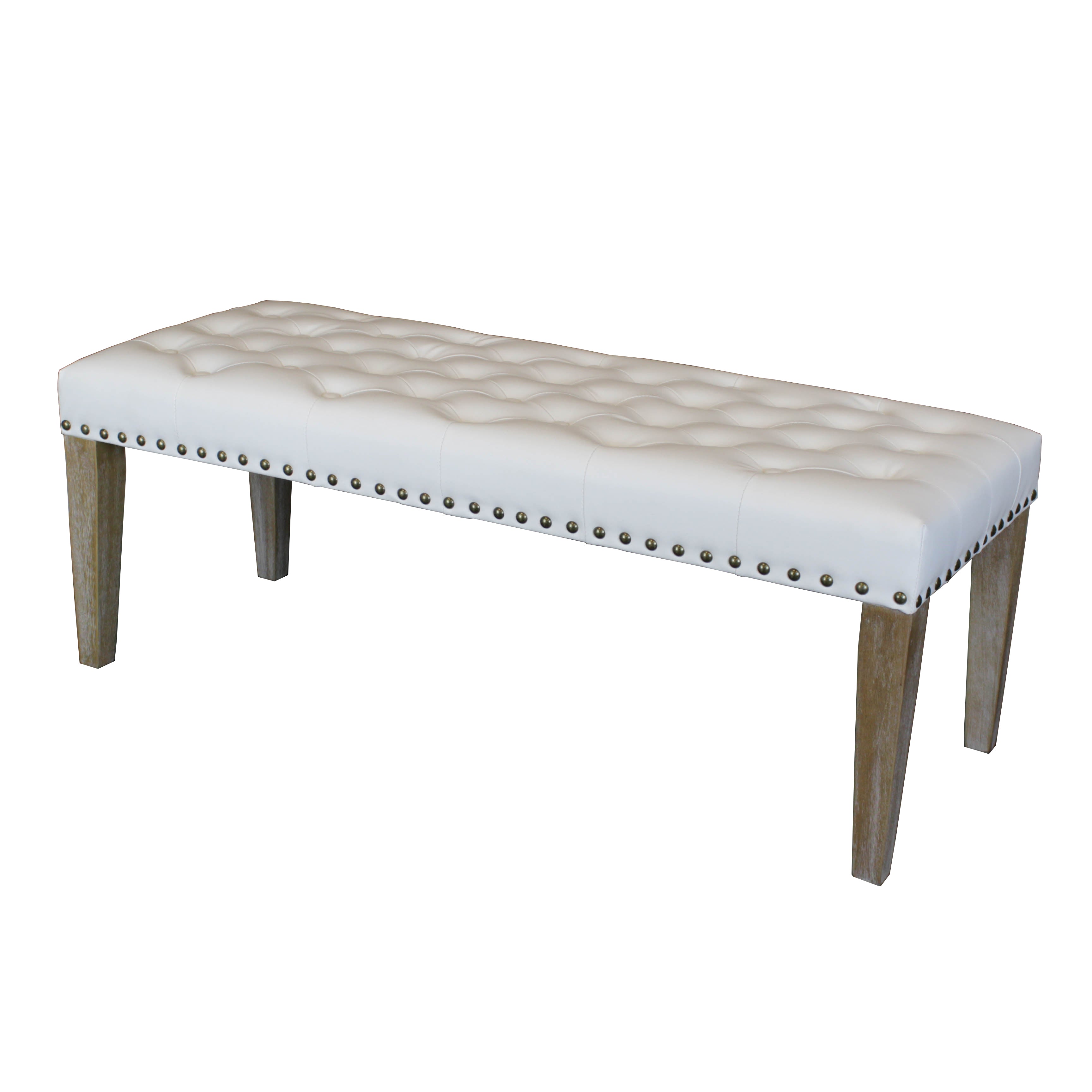 Tiva Faux Leather Bench