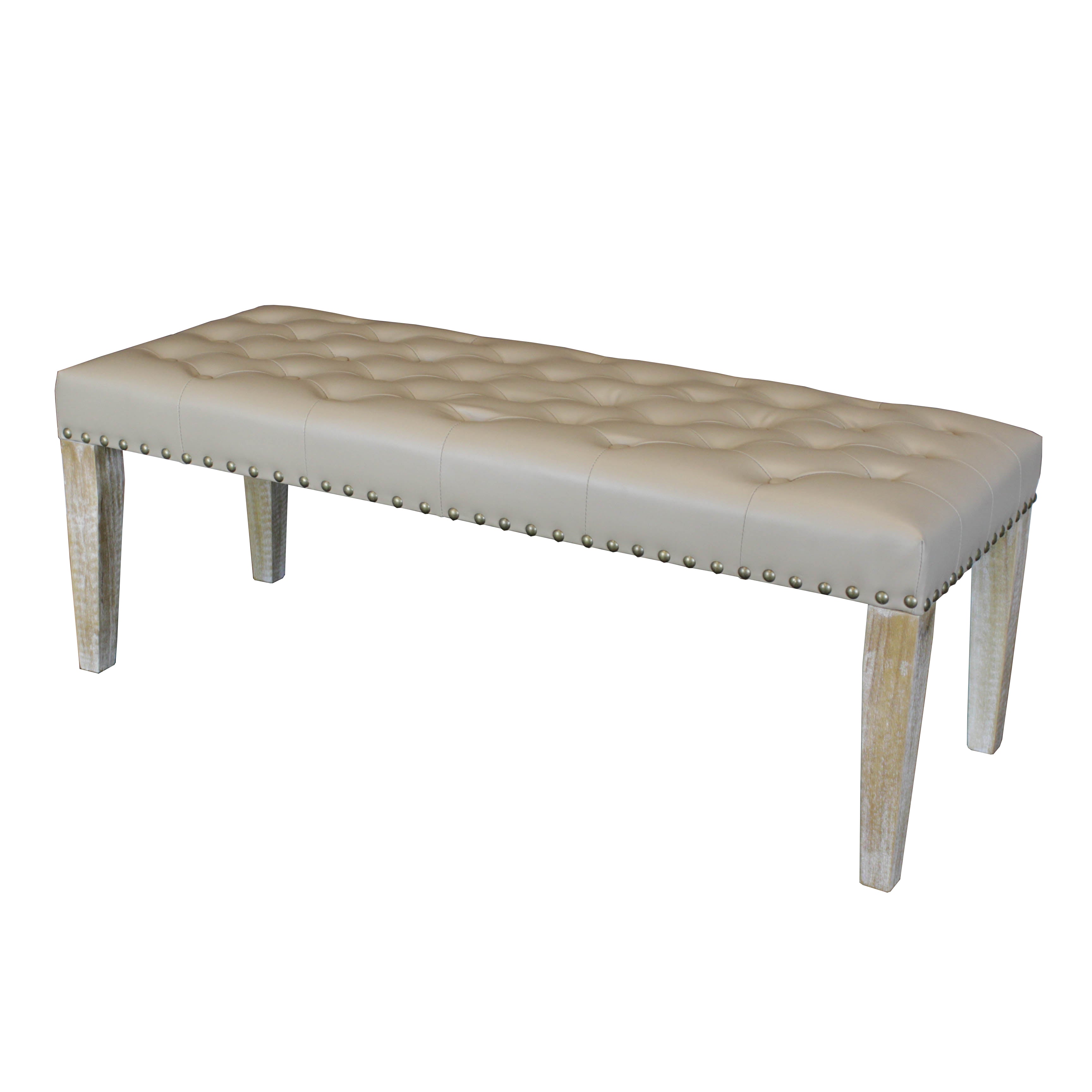 Tiva Faux Leather Bench