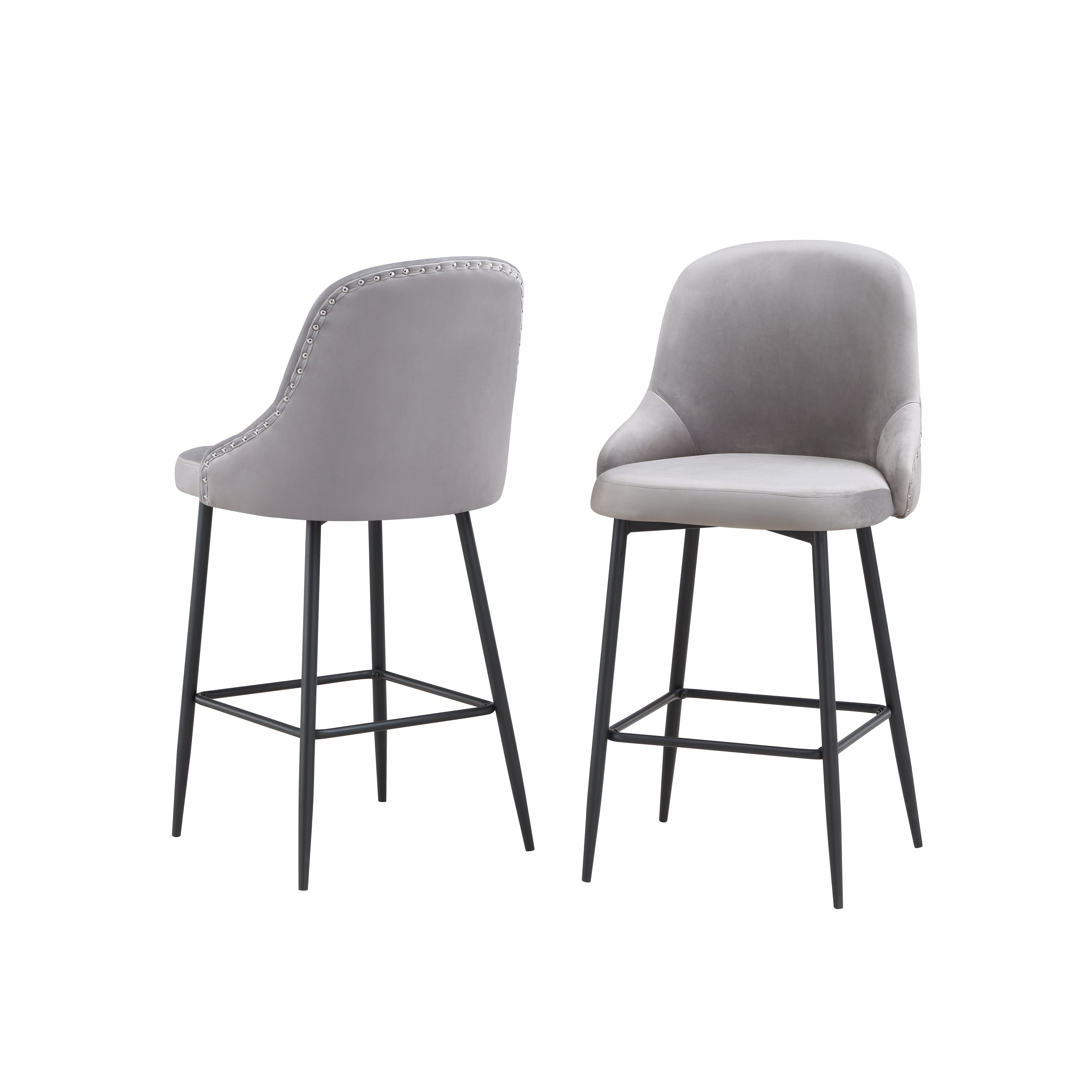 Voss Velvet Counter Chairs (Set of 2)