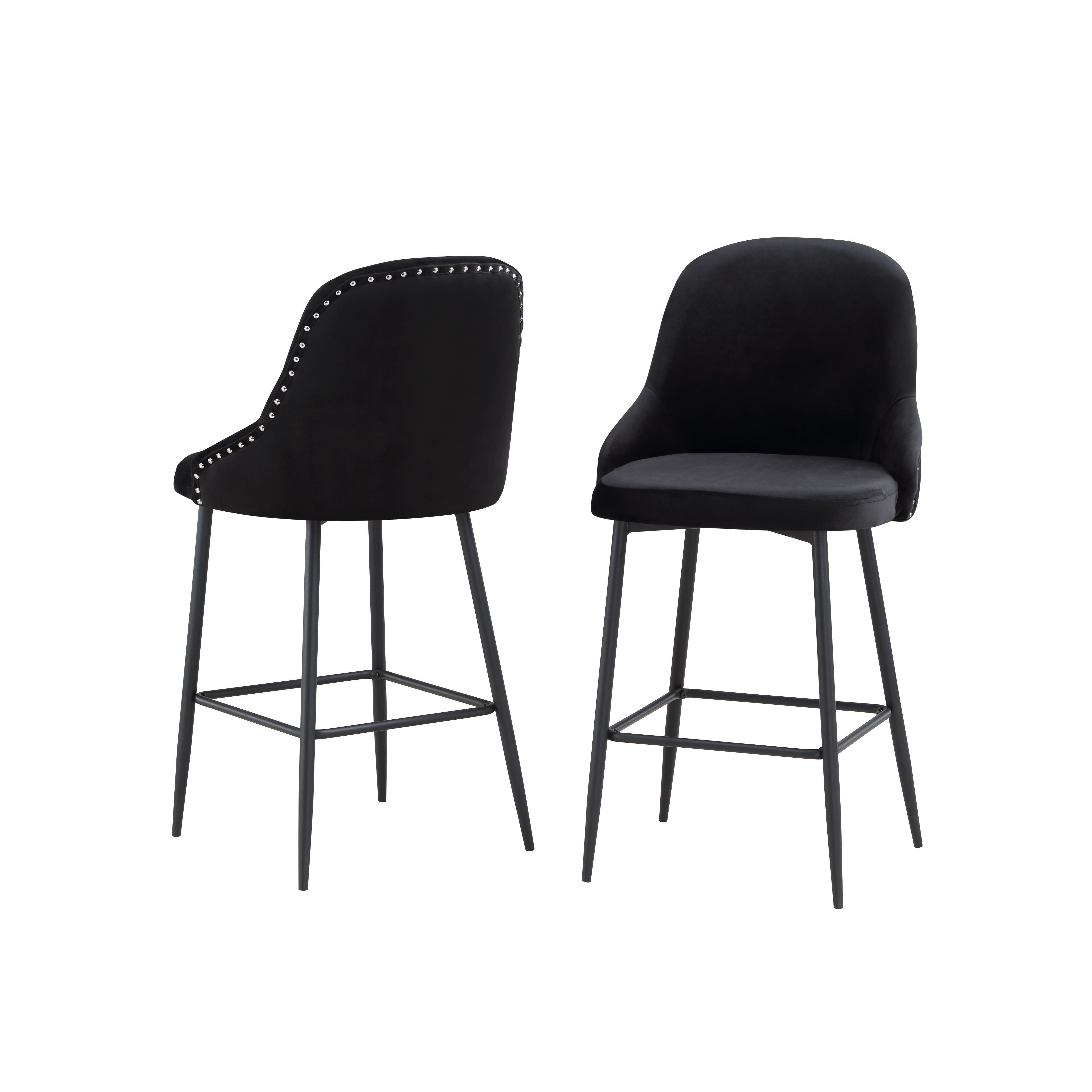 Voss Velvet Counter Chairs (Set of 2)