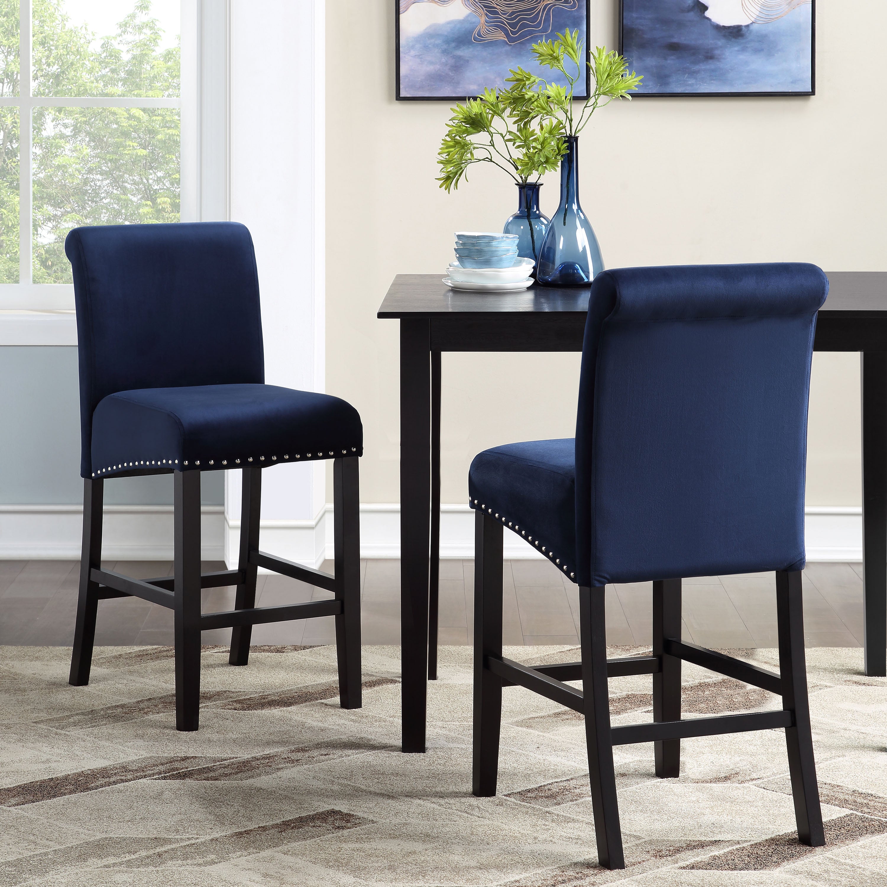 Milan Velvet Counter Chairs