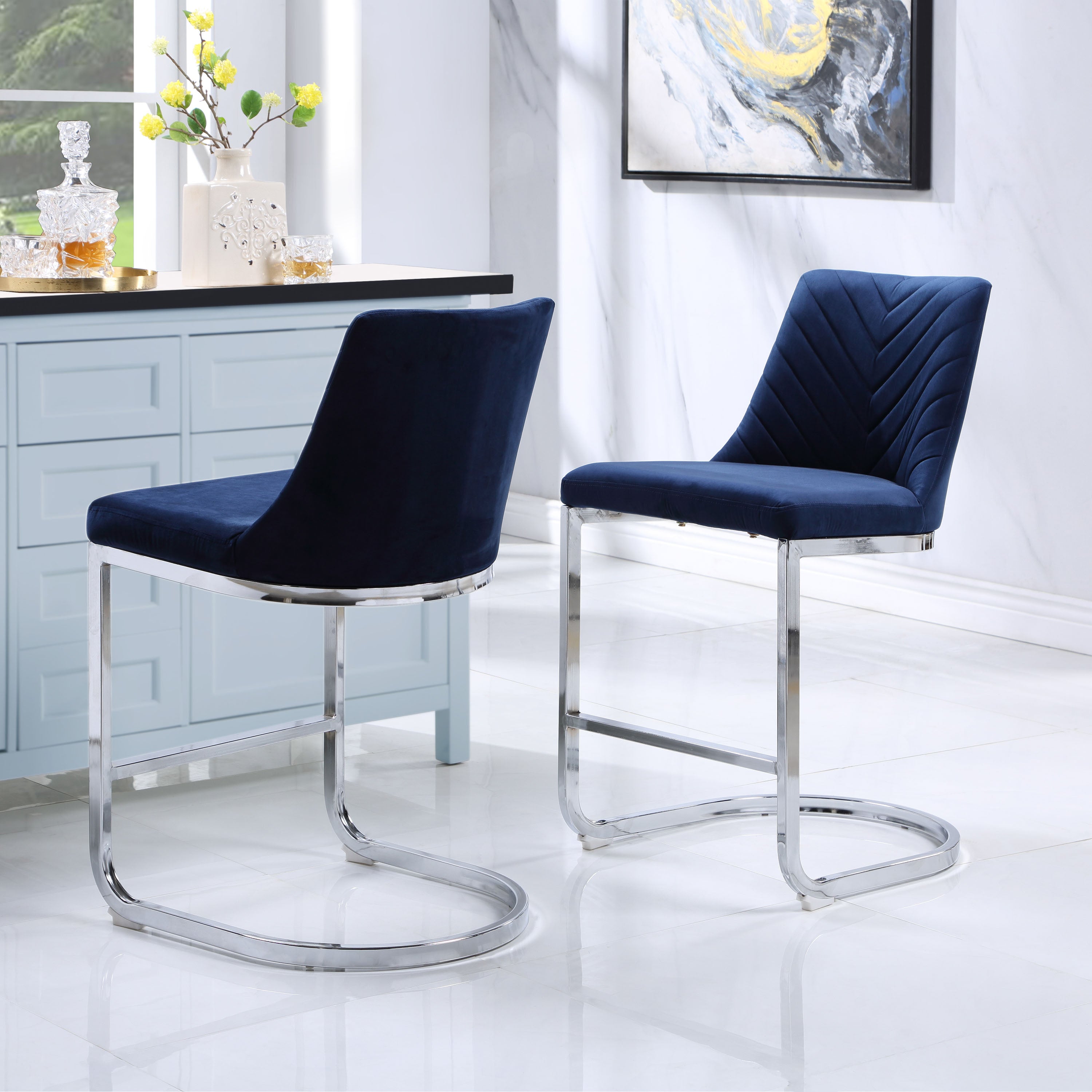 Balisa Velvet Counter Chair