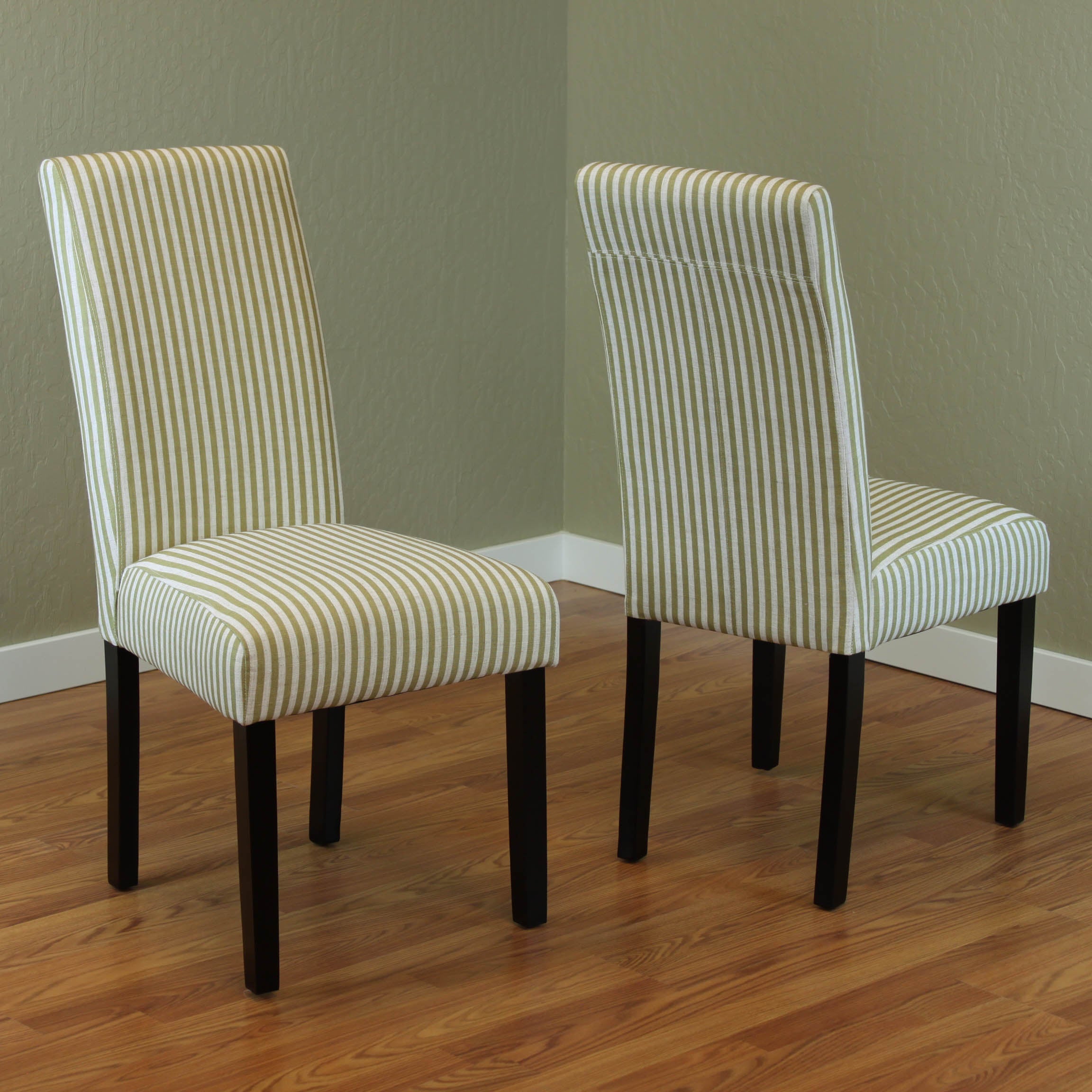 Villa Stripe Linen Dining Chairs (Set of 2)