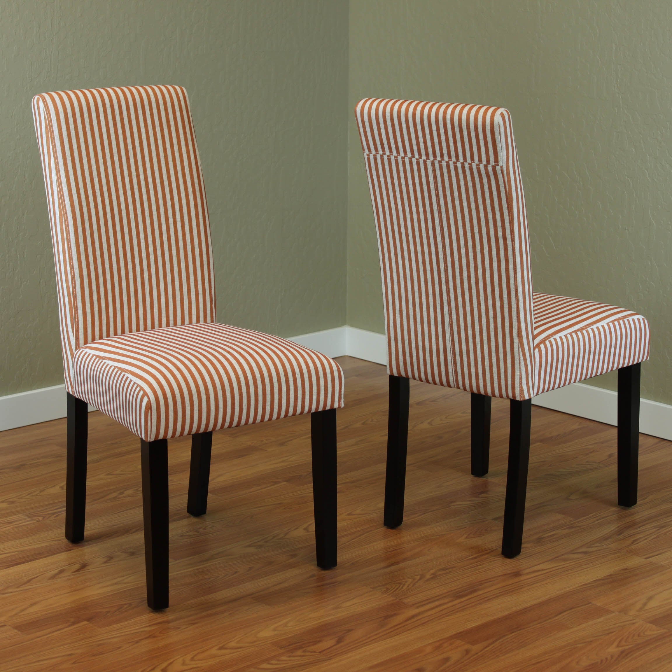 Villa Stripe Linen Dining Chairs (Set of 2)