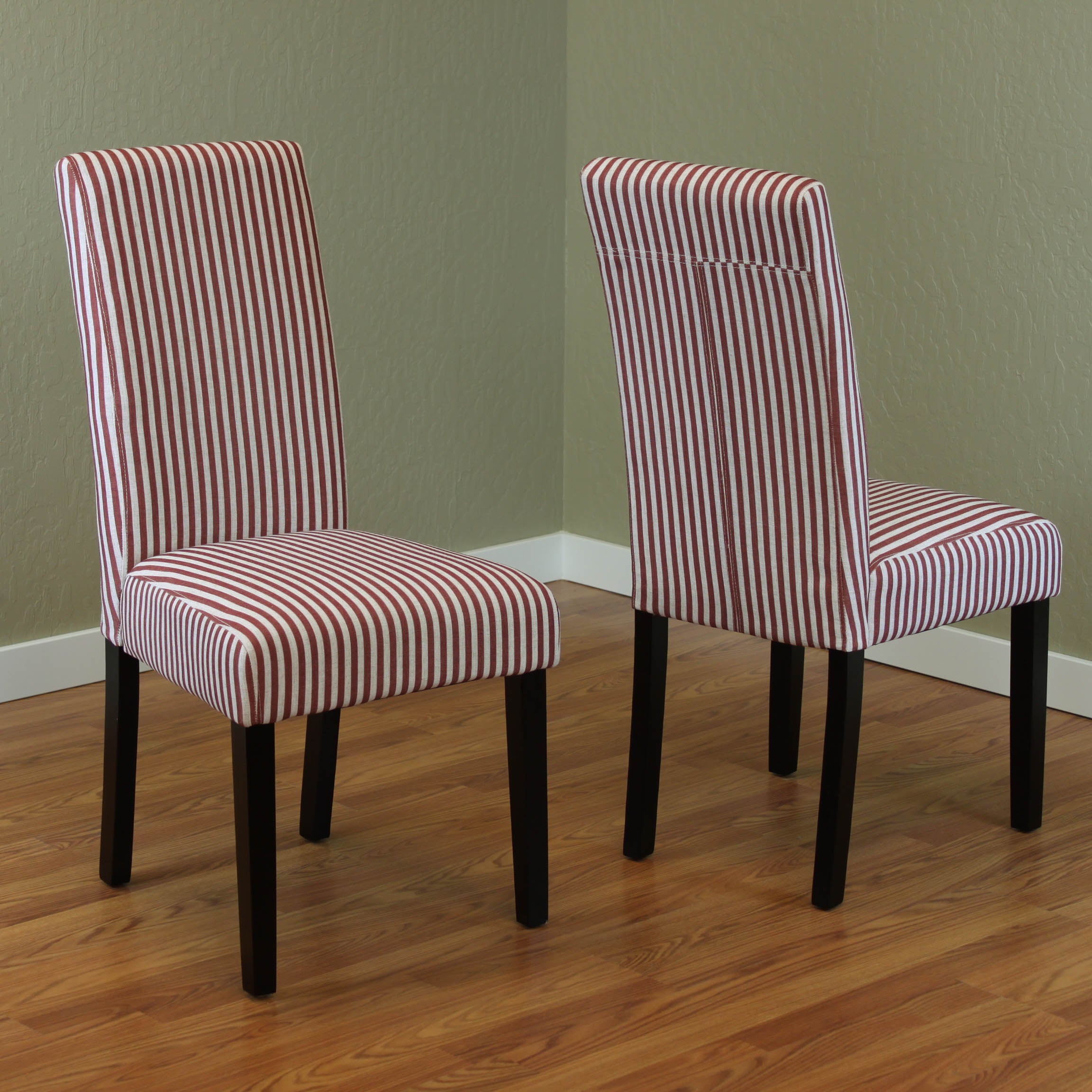 Villa Stripe Linen Dining Chairs (Set of 2)