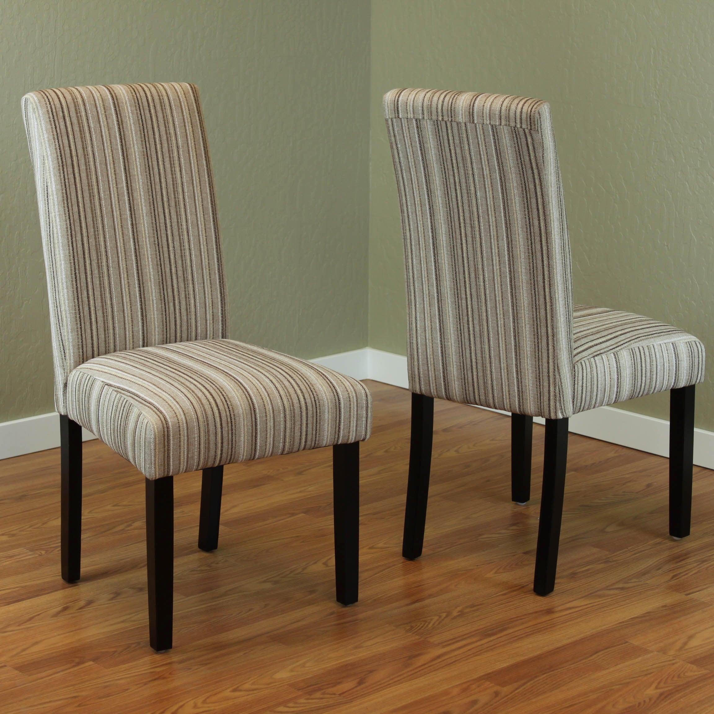 Seville Stripe Fabric Dining Chairs (Set of 2)