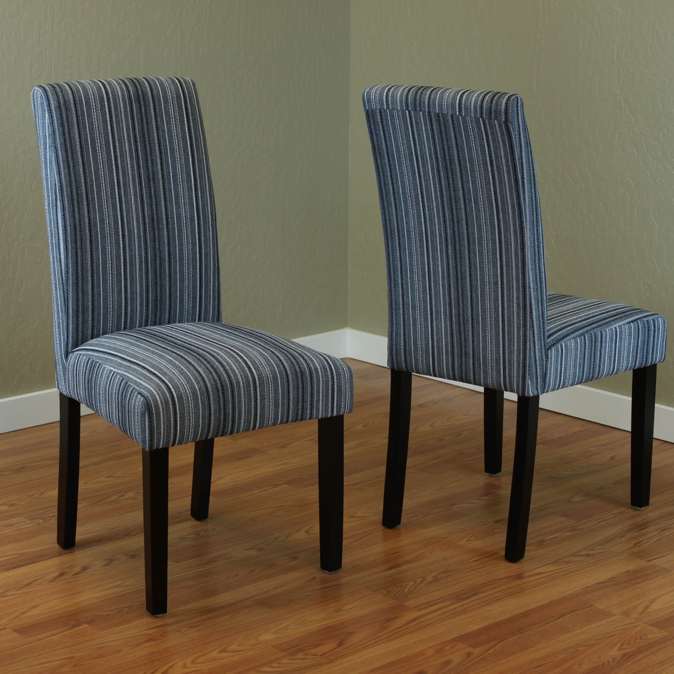 Seville Stripe Fabric Dining Chairs (Set of 2)