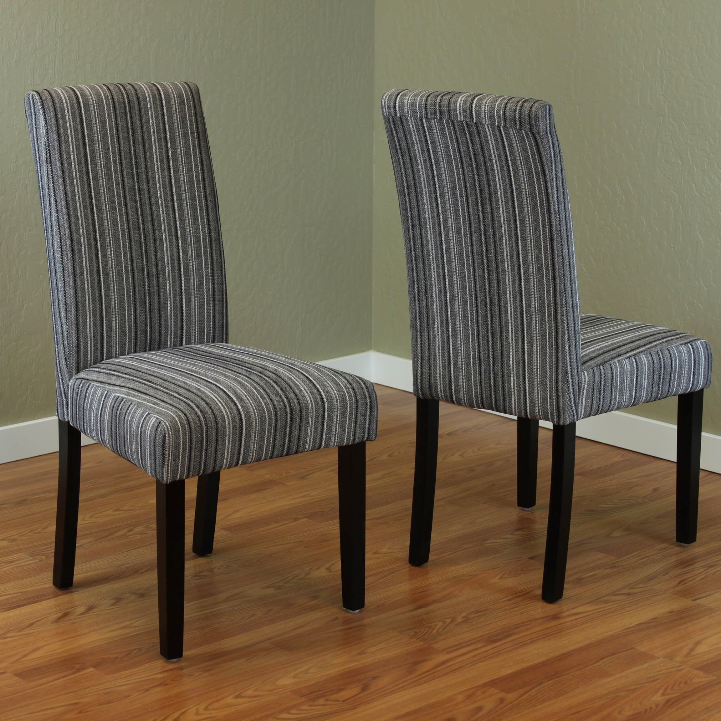 Seville Stripe Fabric Dining Chairs (Set of 2)