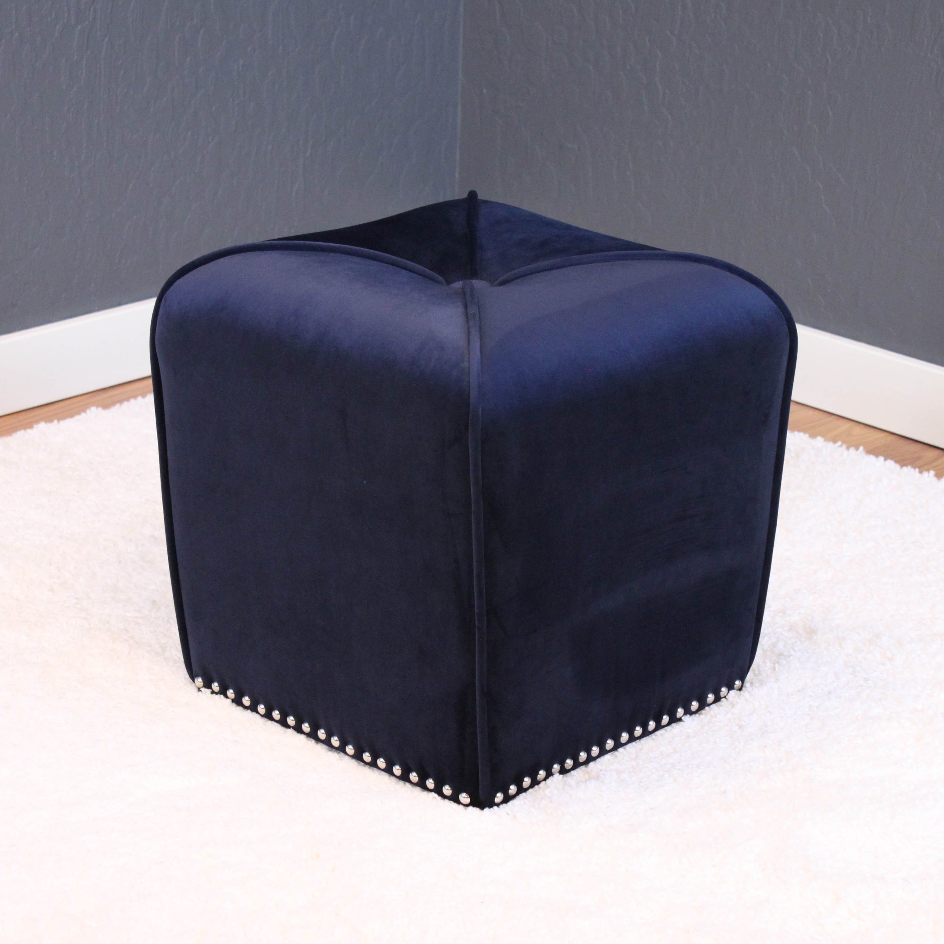 Aalten Velvet Ottoman