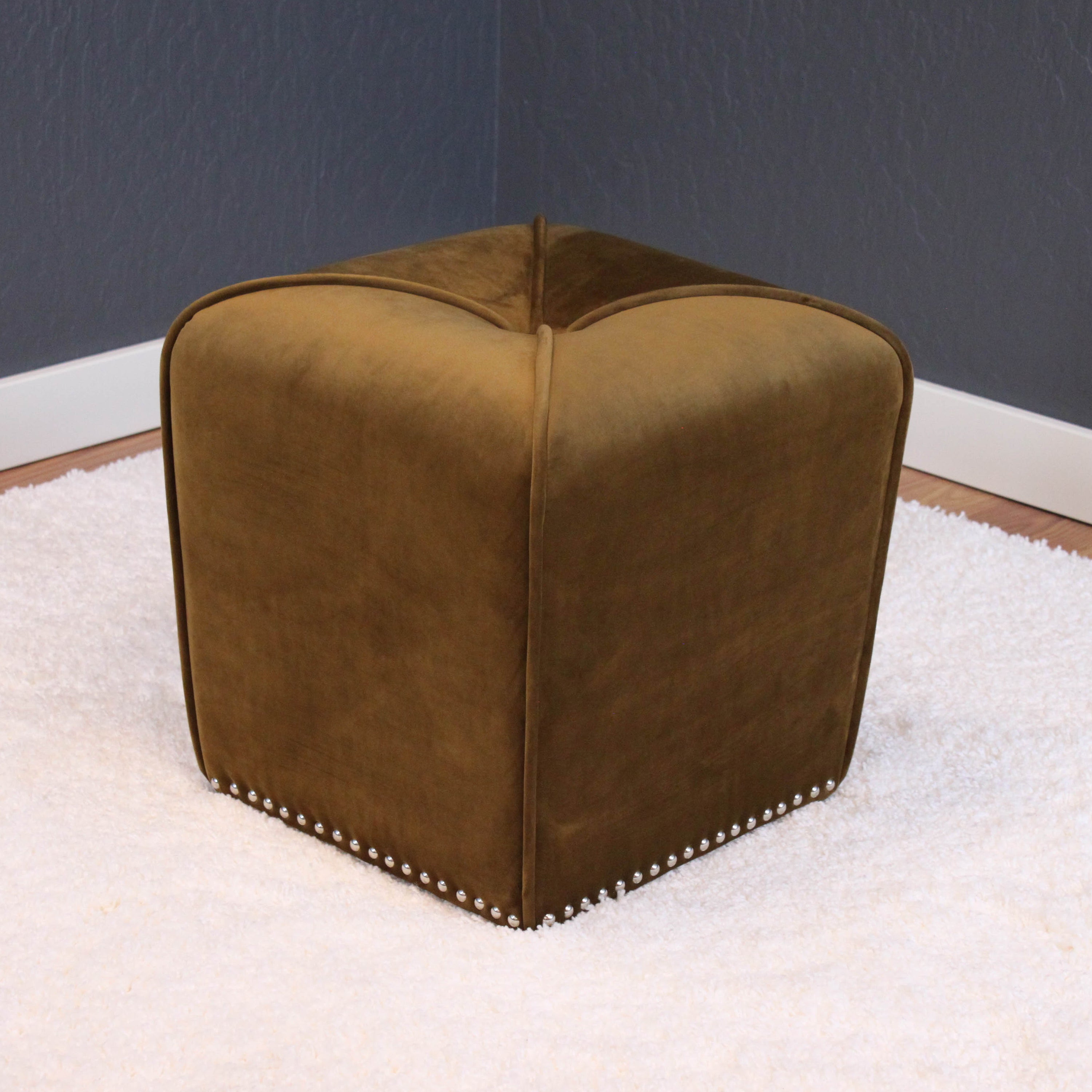 Aalten Velvet Ottoman