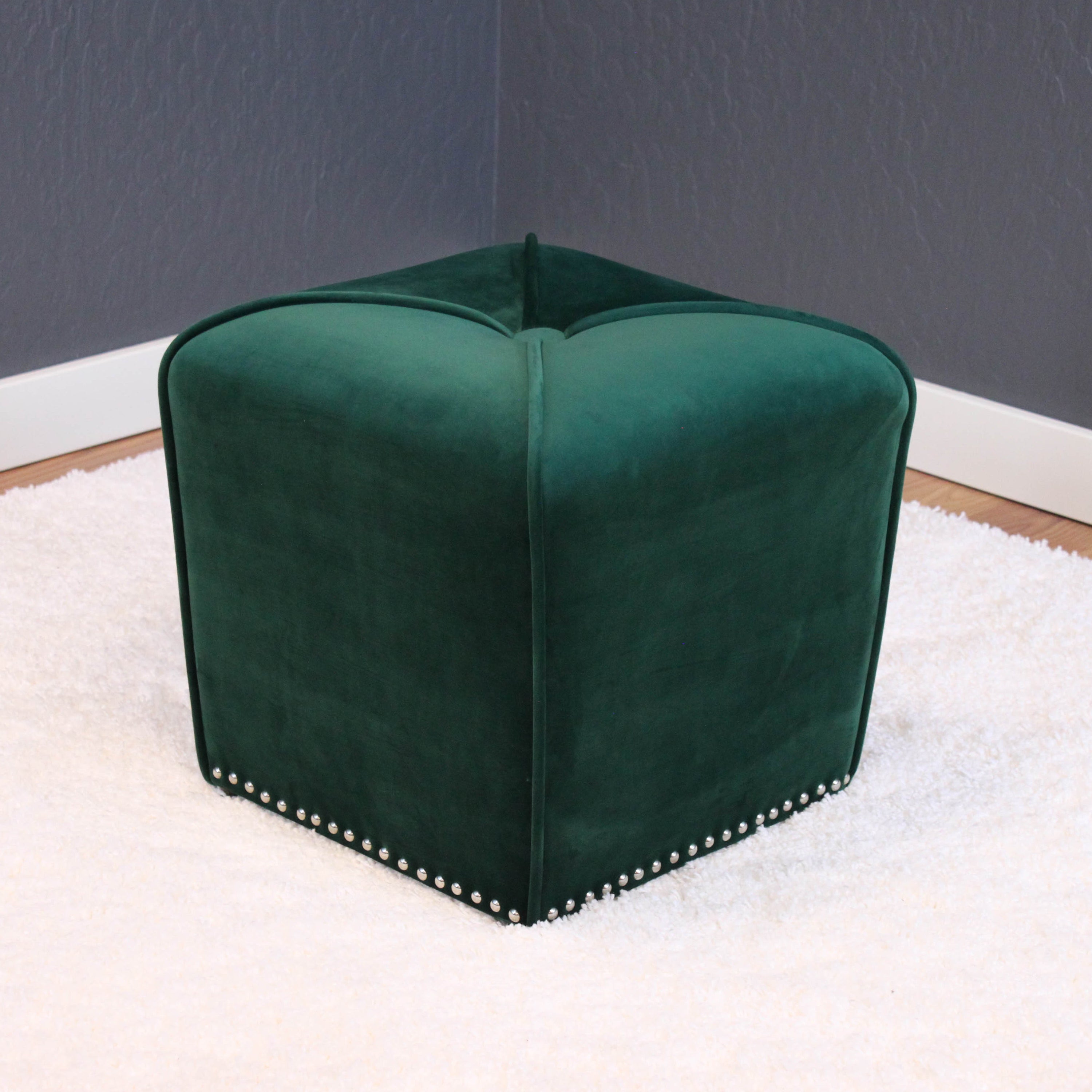 Aalten Velvet Ottoman