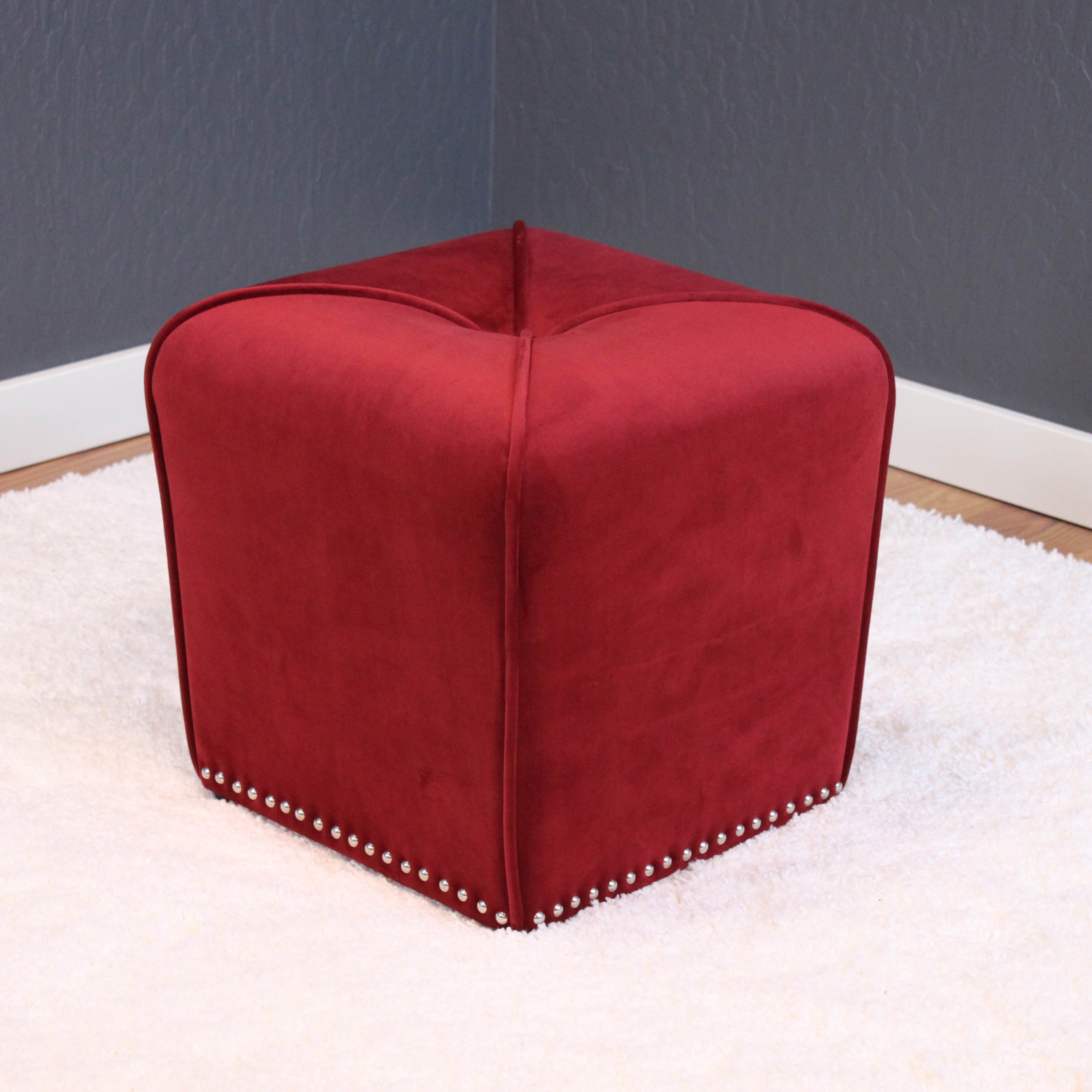 Aalten Velvet Ottoman