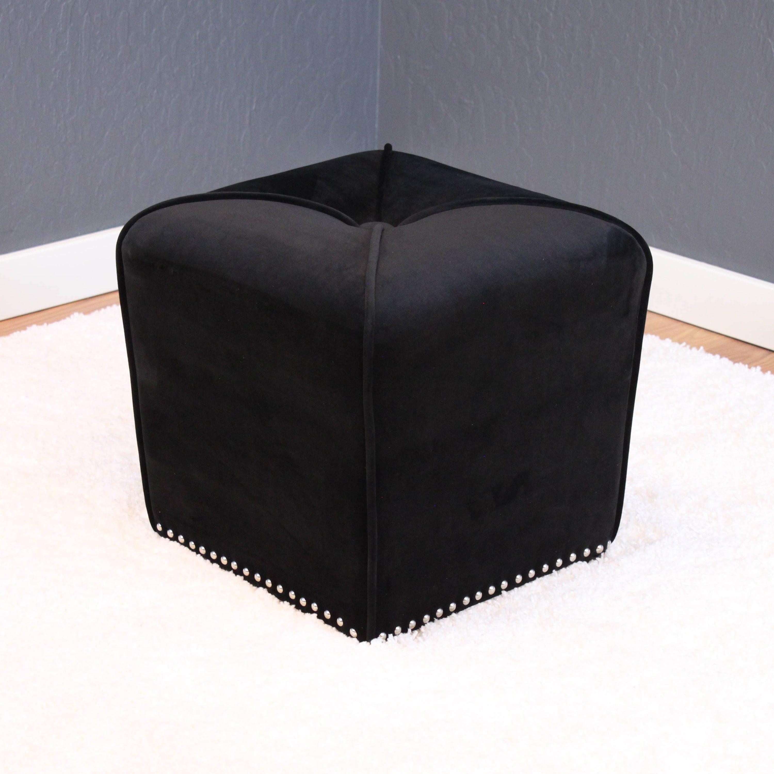 Aalten Velvet Ottoman