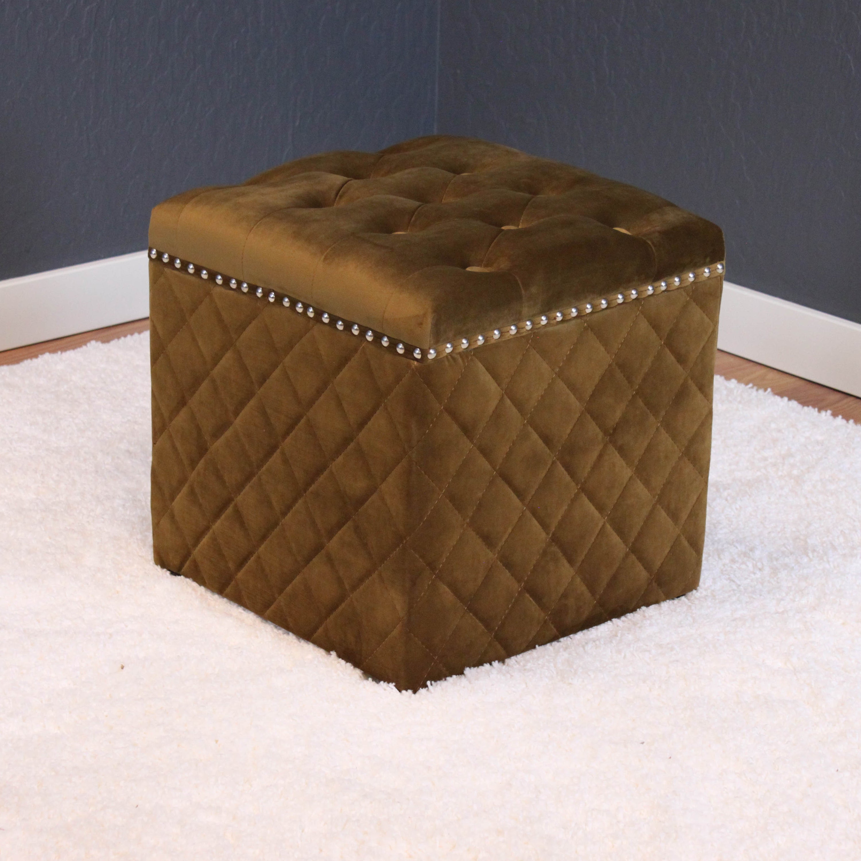 Lemele Velvet Ottoman