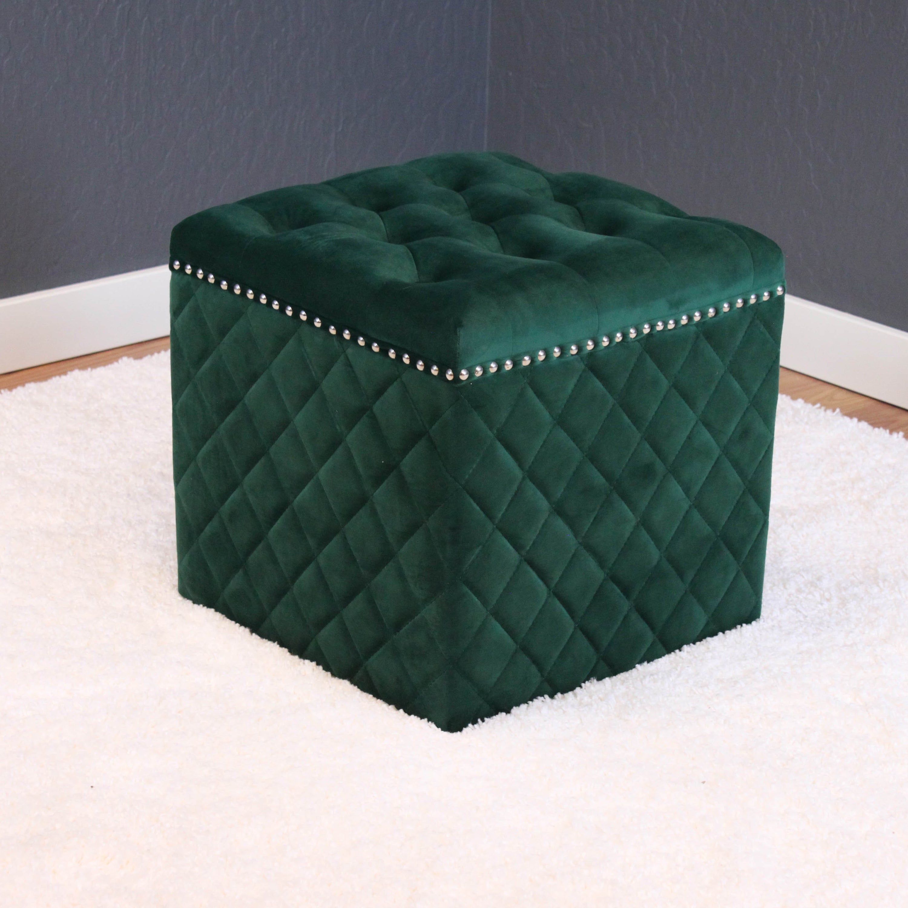 Lemele Velvet Ottoman