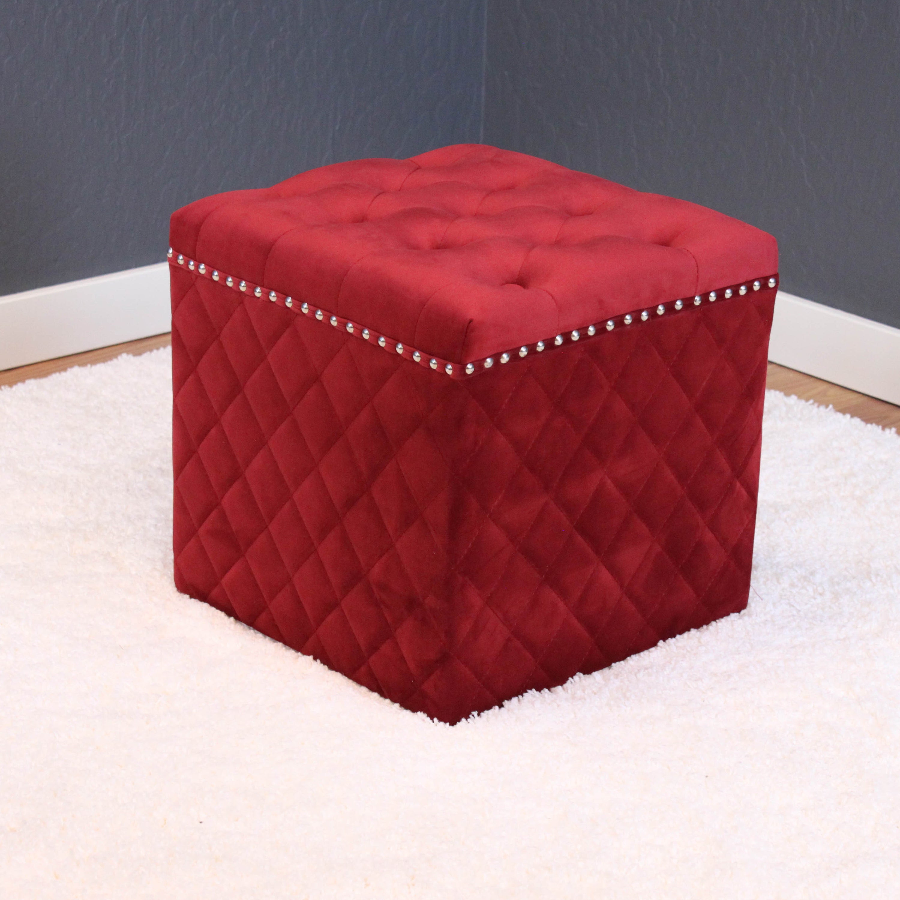 Lemele Velvet Ottoman