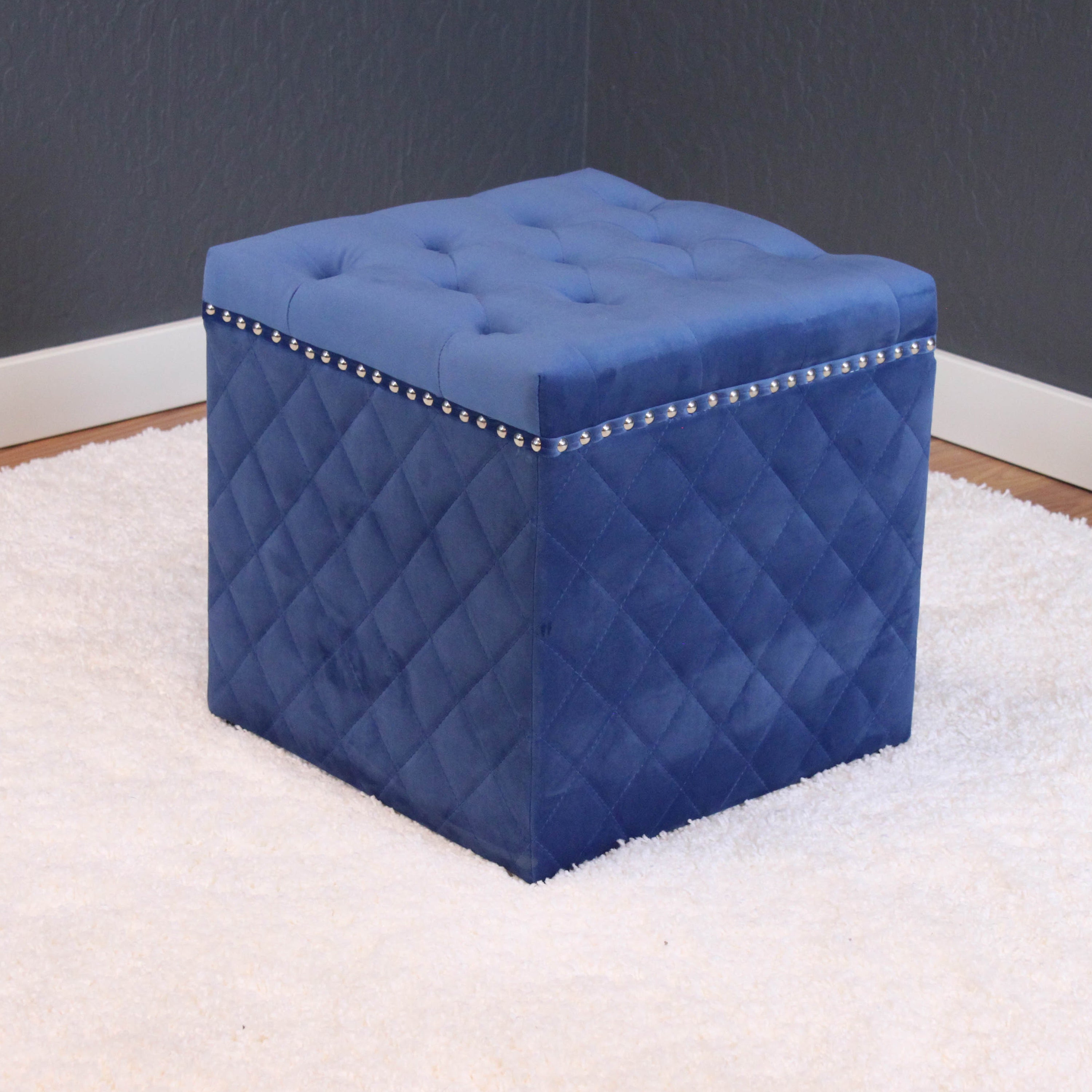 Lemele Velvet Ottoman