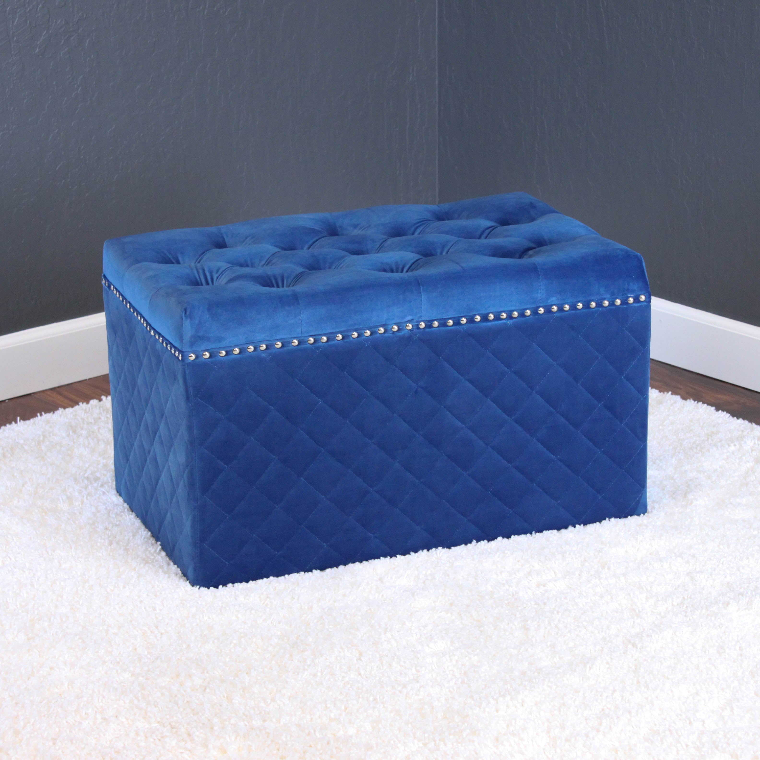 Lemele 27" Rectangle Velvet Ottoman