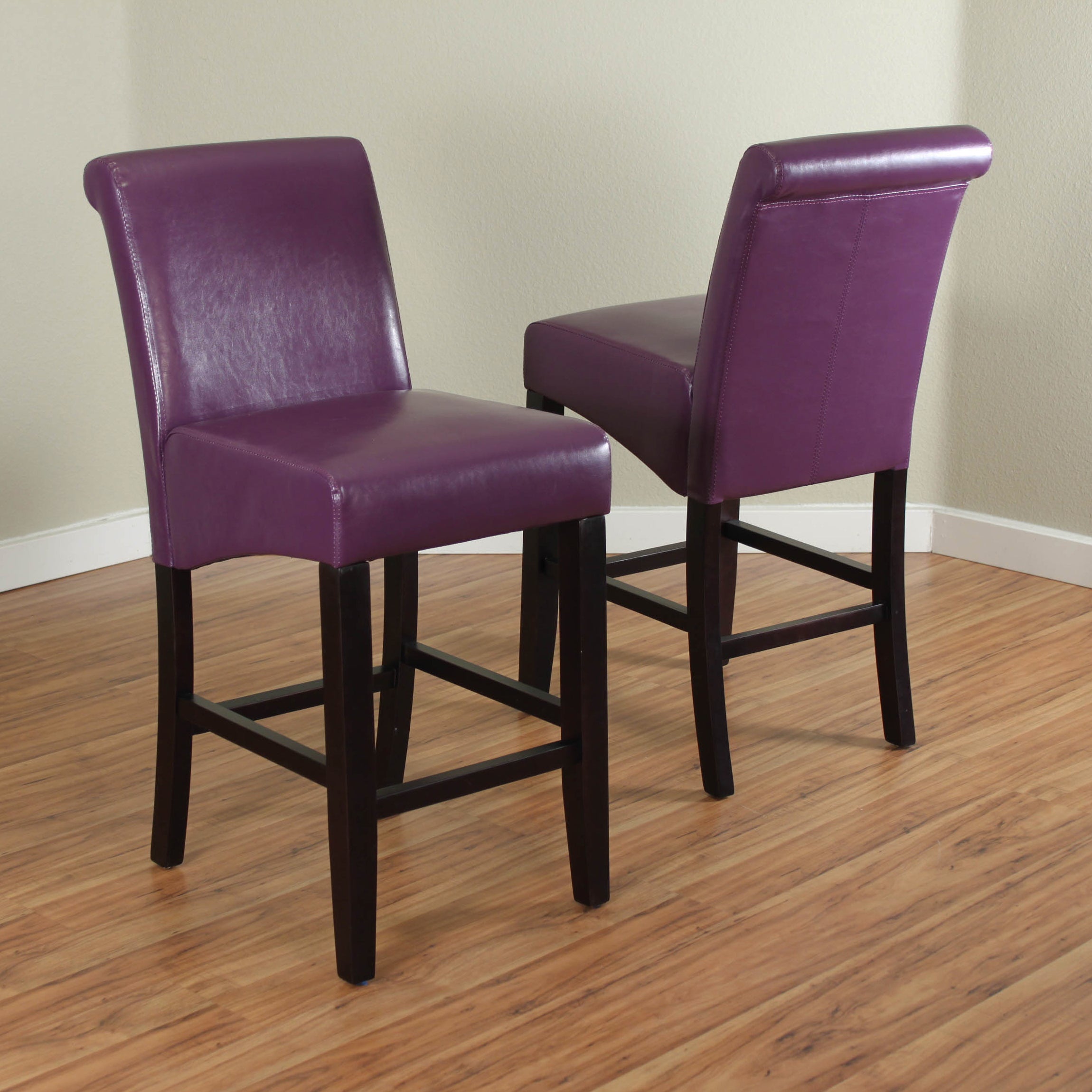 Milan Faux Leather Counter Stools (Set of 2)