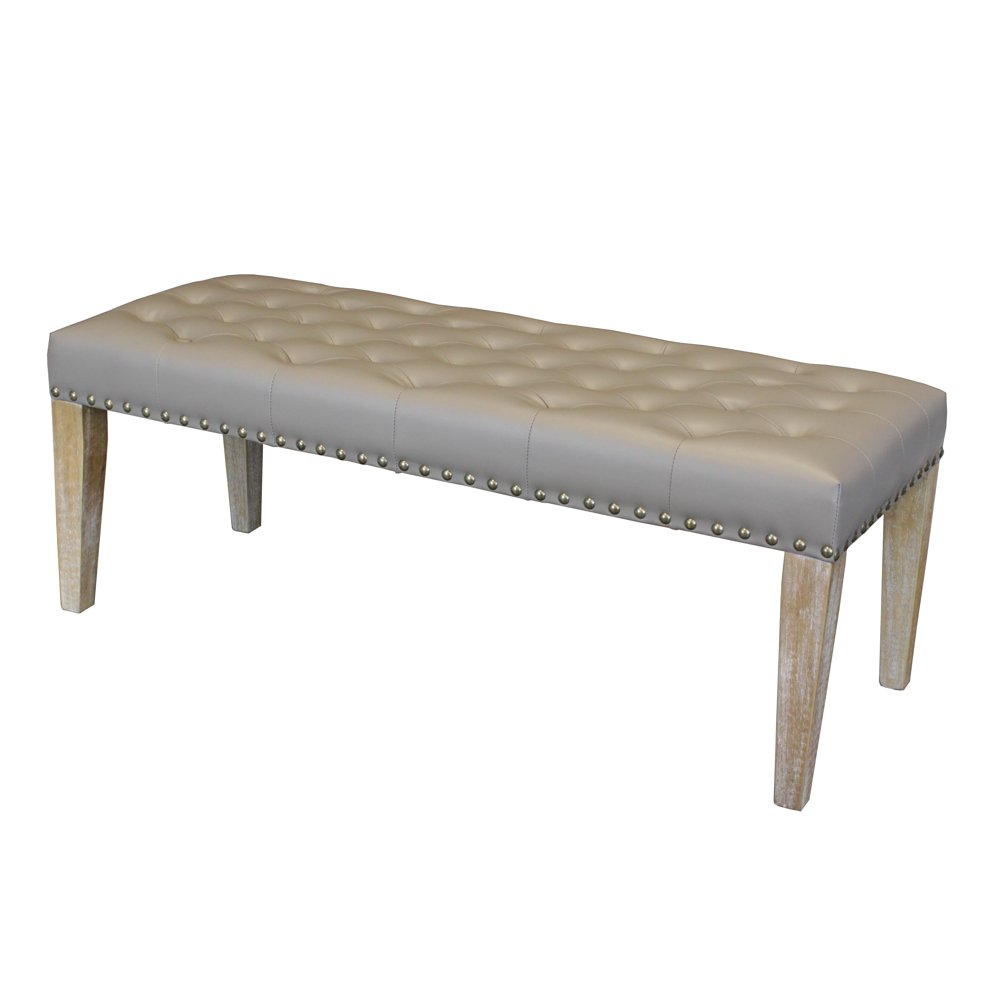Tiva Faux Leather Bench