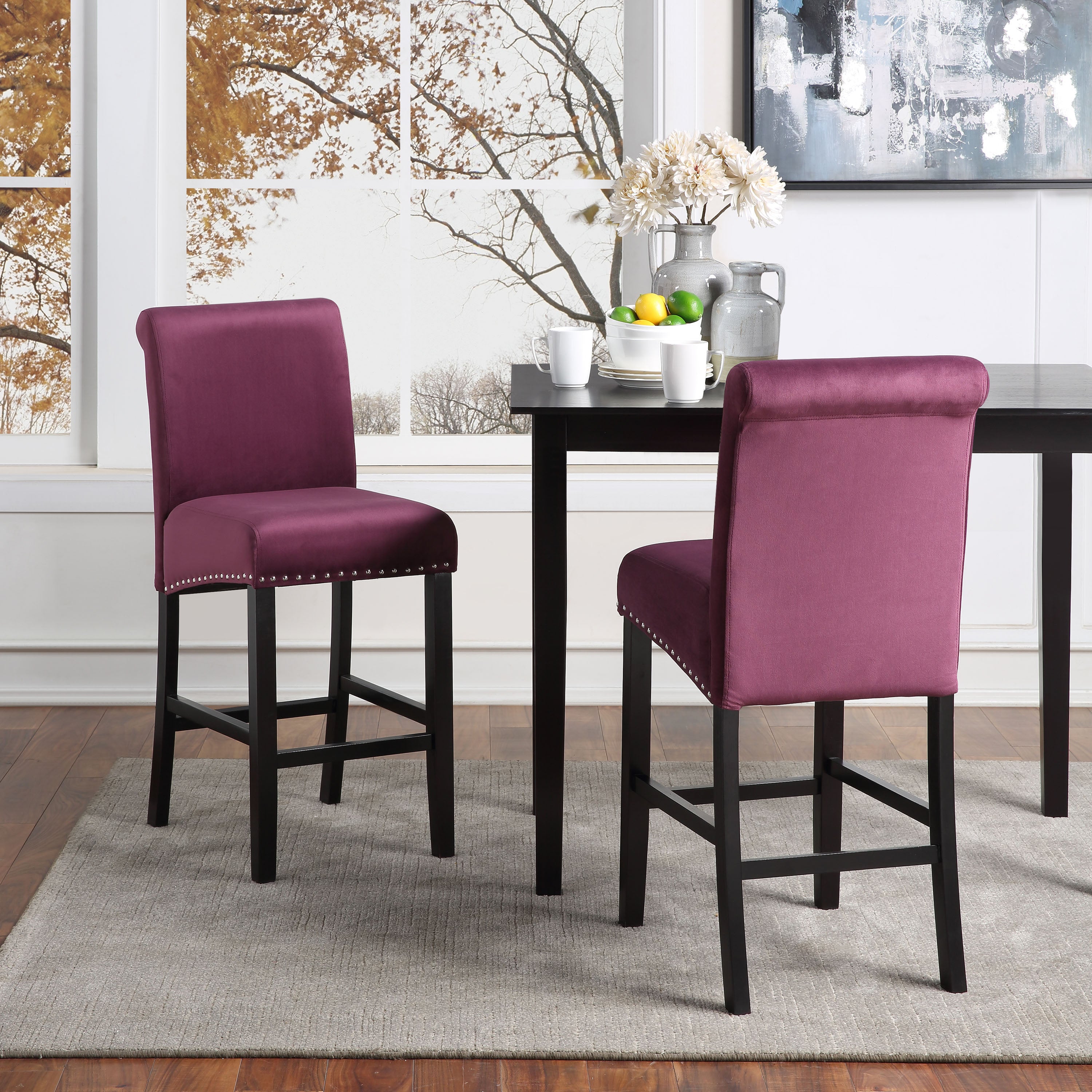 Milan Velvet Counter Chairs