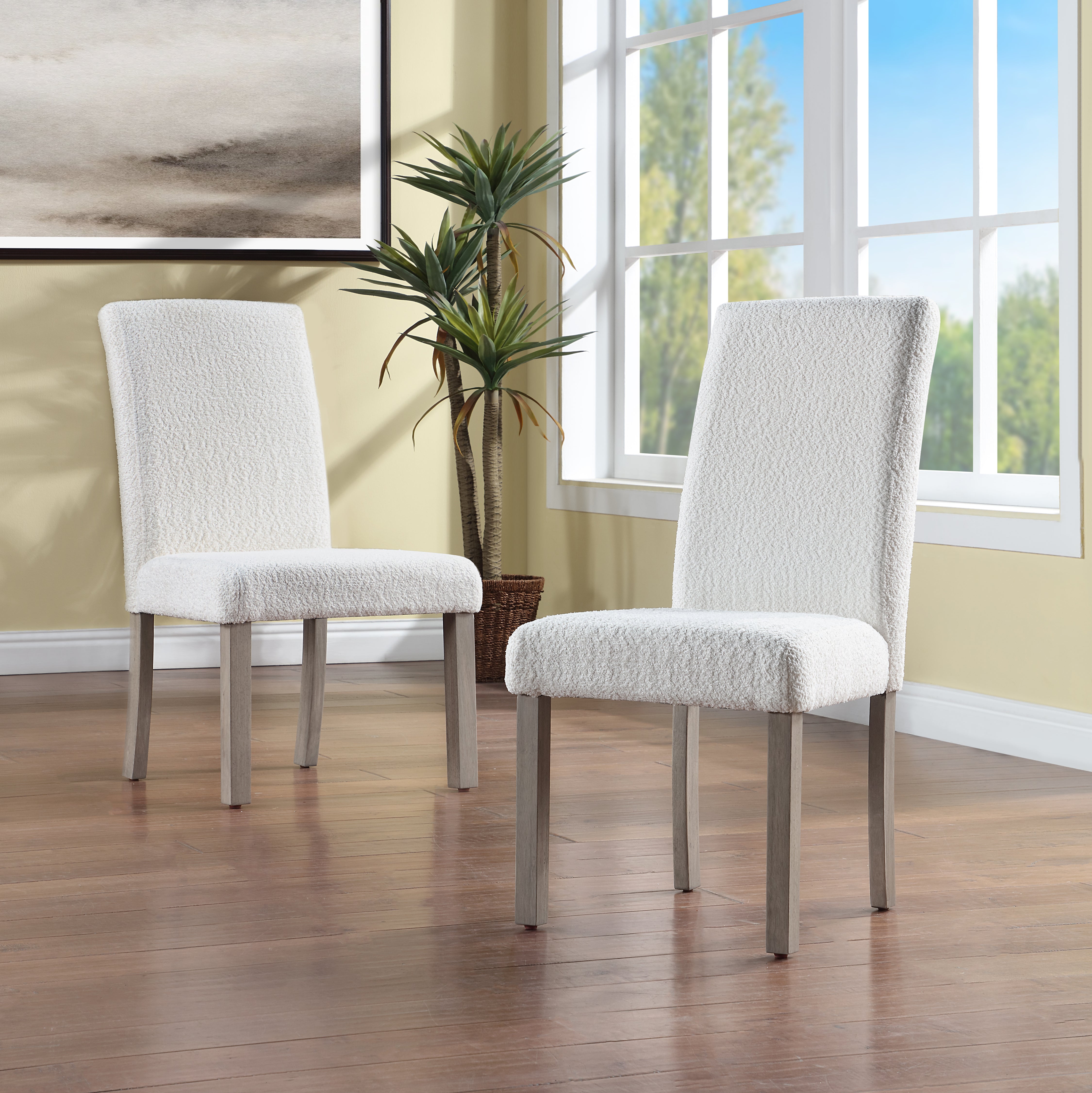 Boucle discount dining chairs