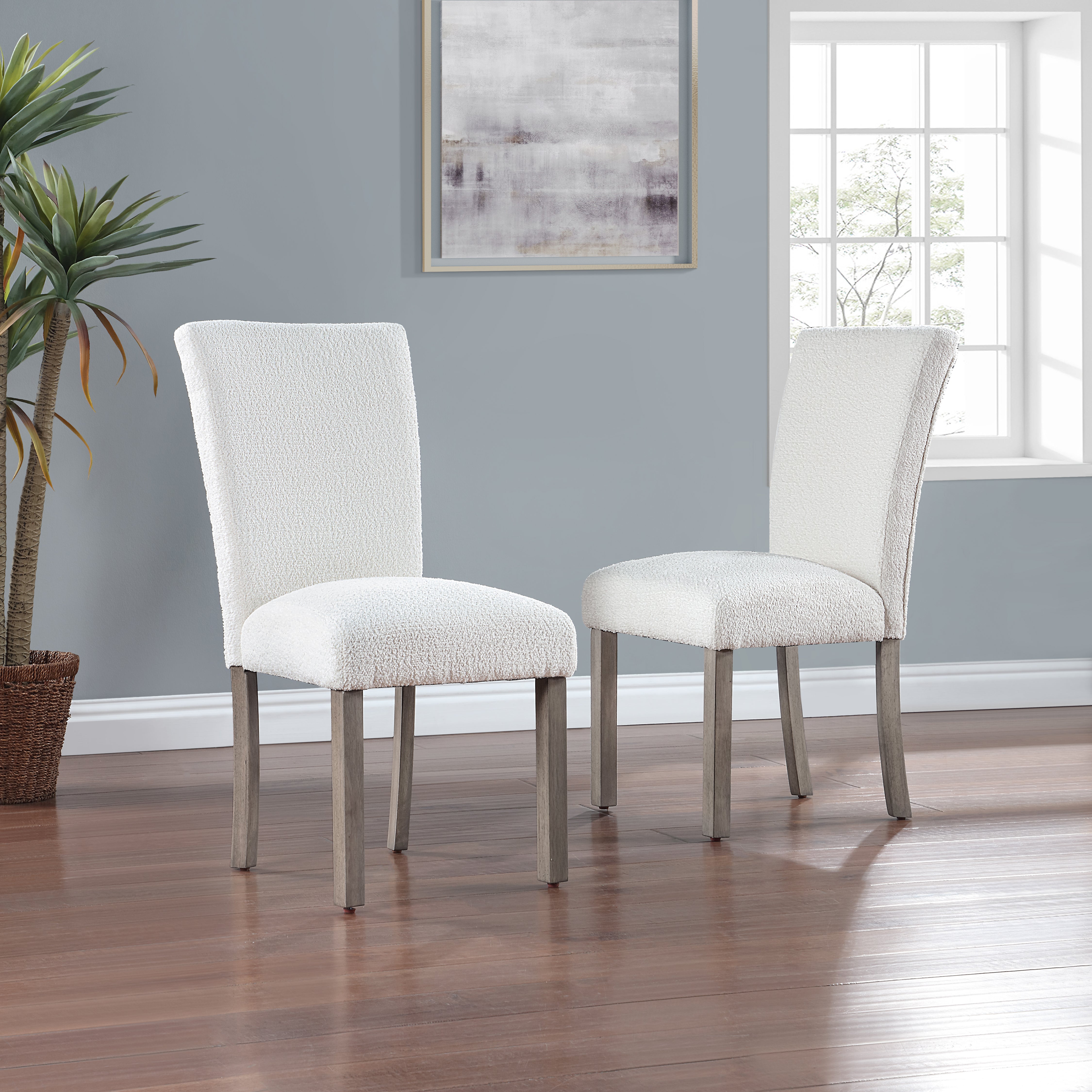 Lanoso Boucle Dining Chairs (Set of 2)