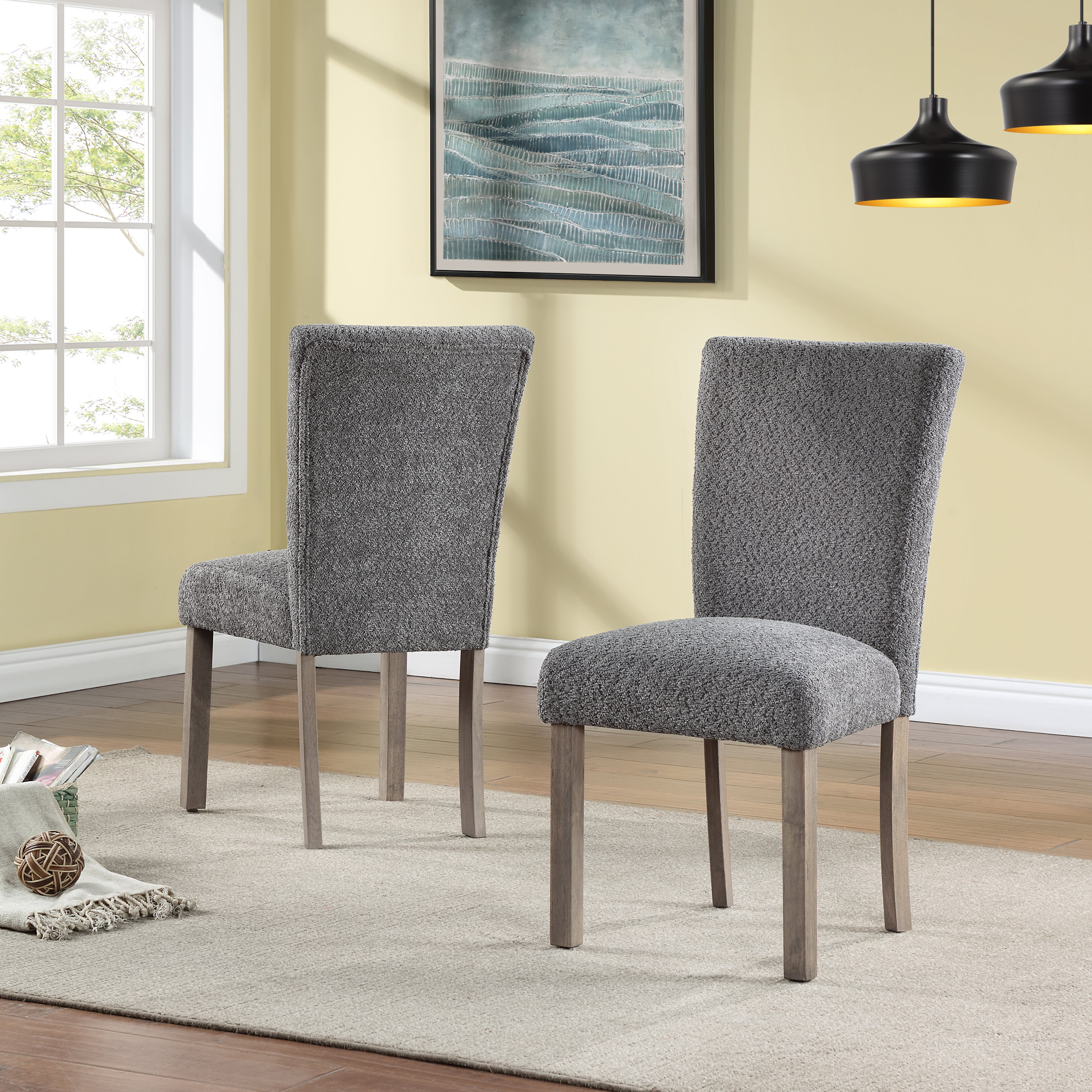 Dining chairs set discount of 4 grey