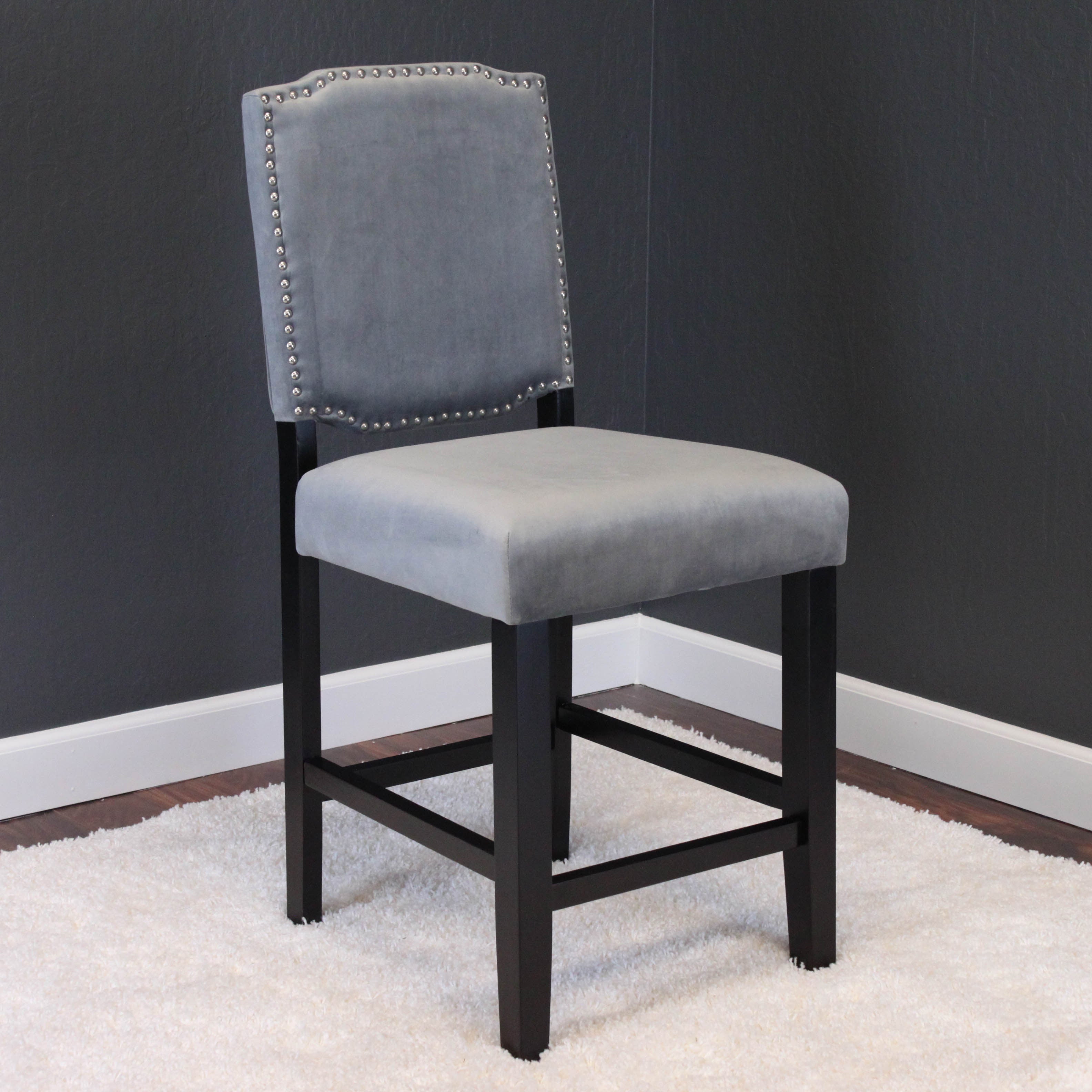 Ellica Velvet Counter Chairs (Set of 2)